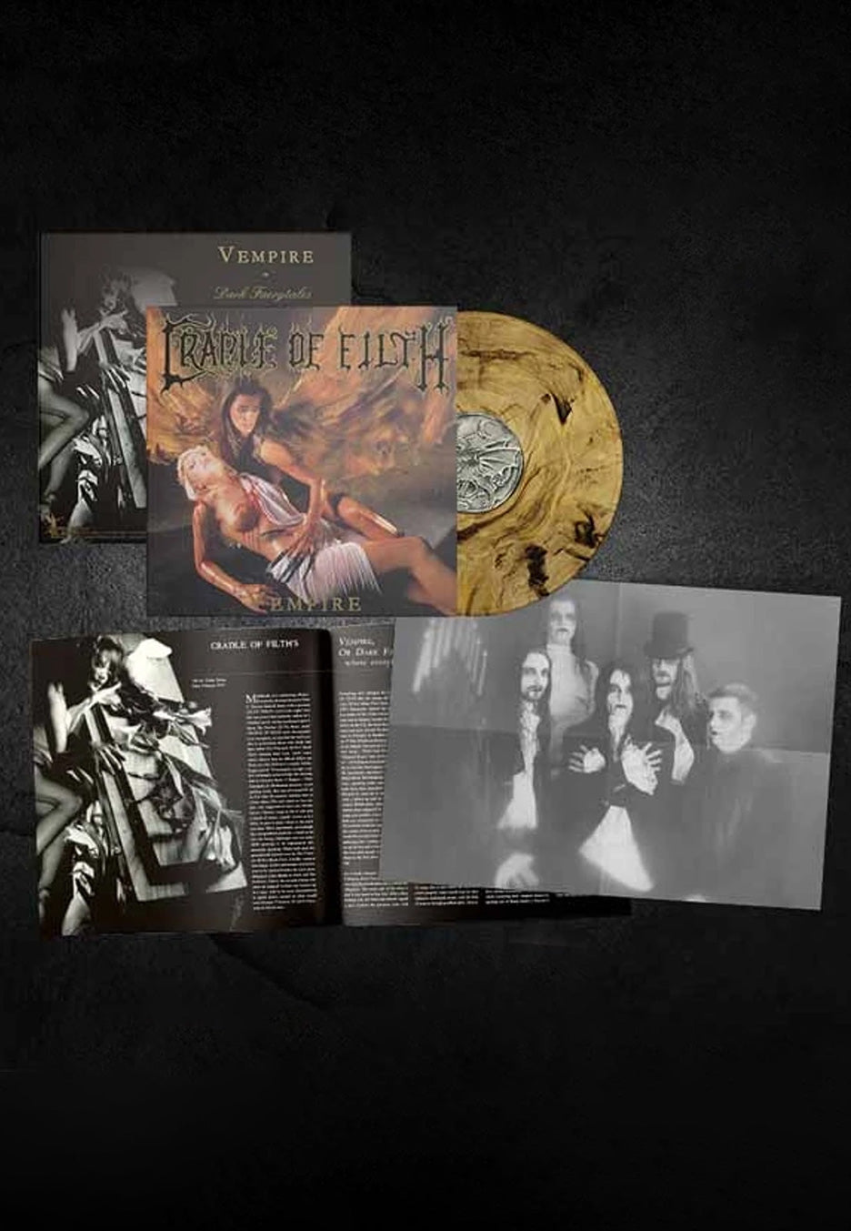 Cradle Of Filth VEmpire vinile LP marmorizzato black wheat