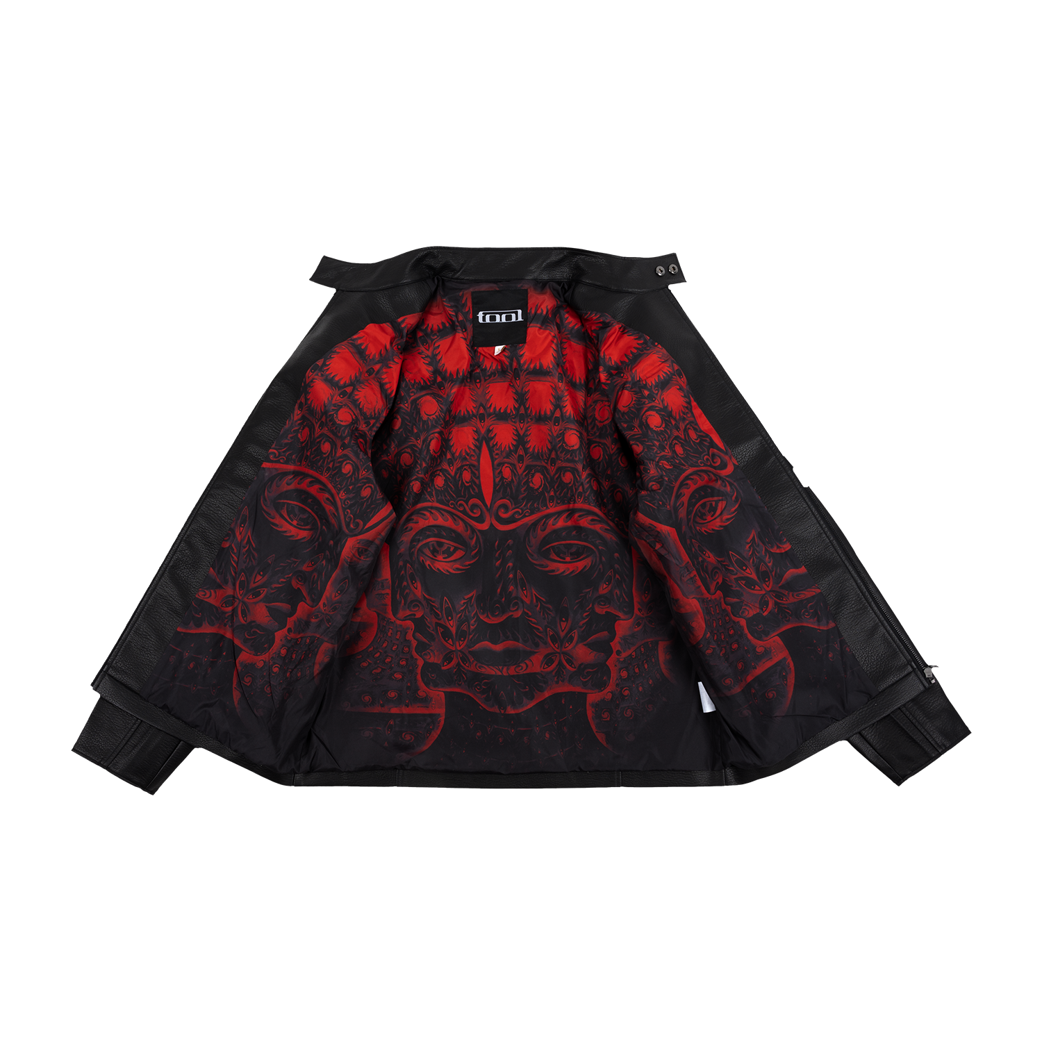 Tool 10,000 Days giacca ecopelle uomo fodera rossa taglia L