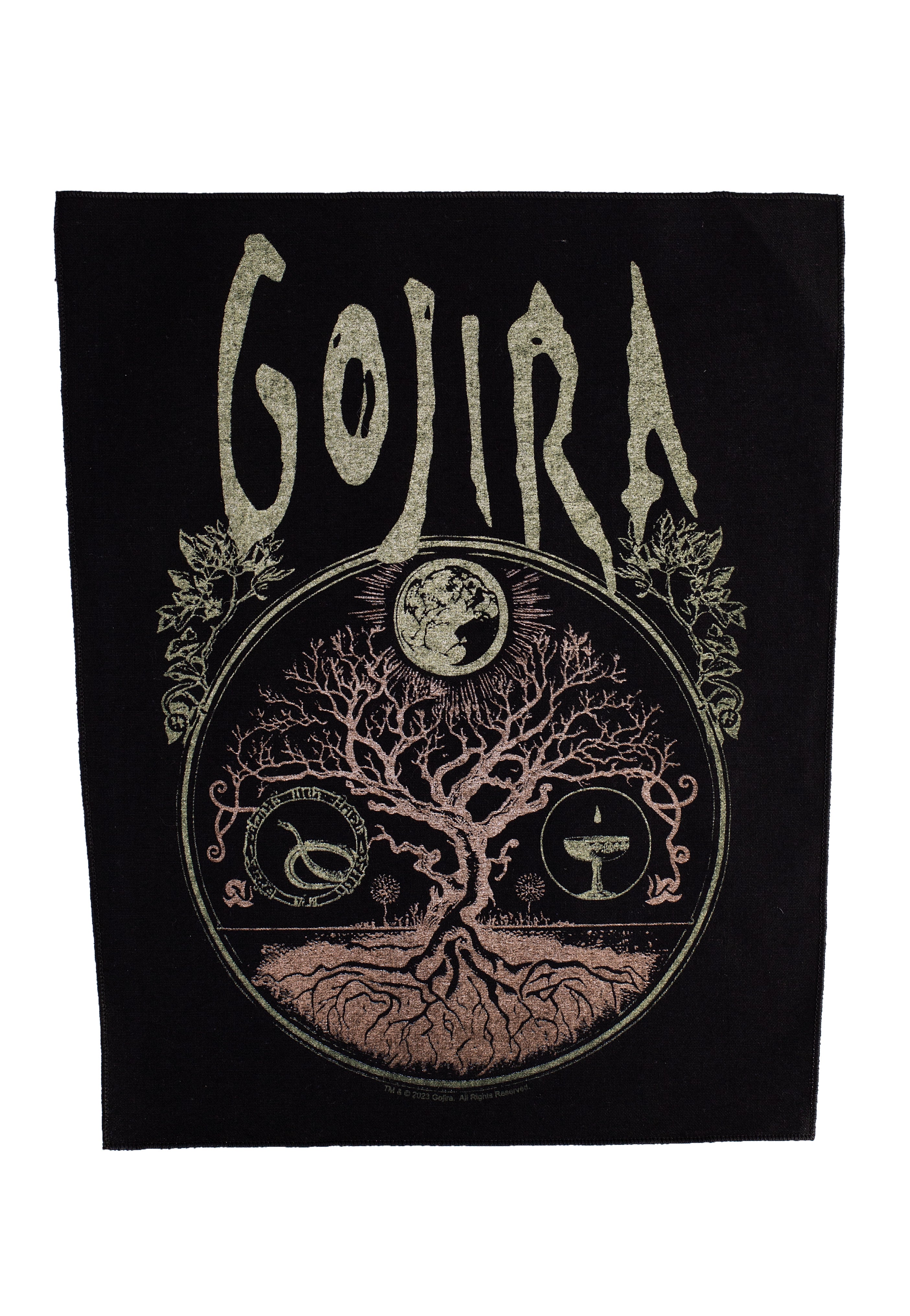 Gojira Tree Of Life backpatch toppa nera onesize