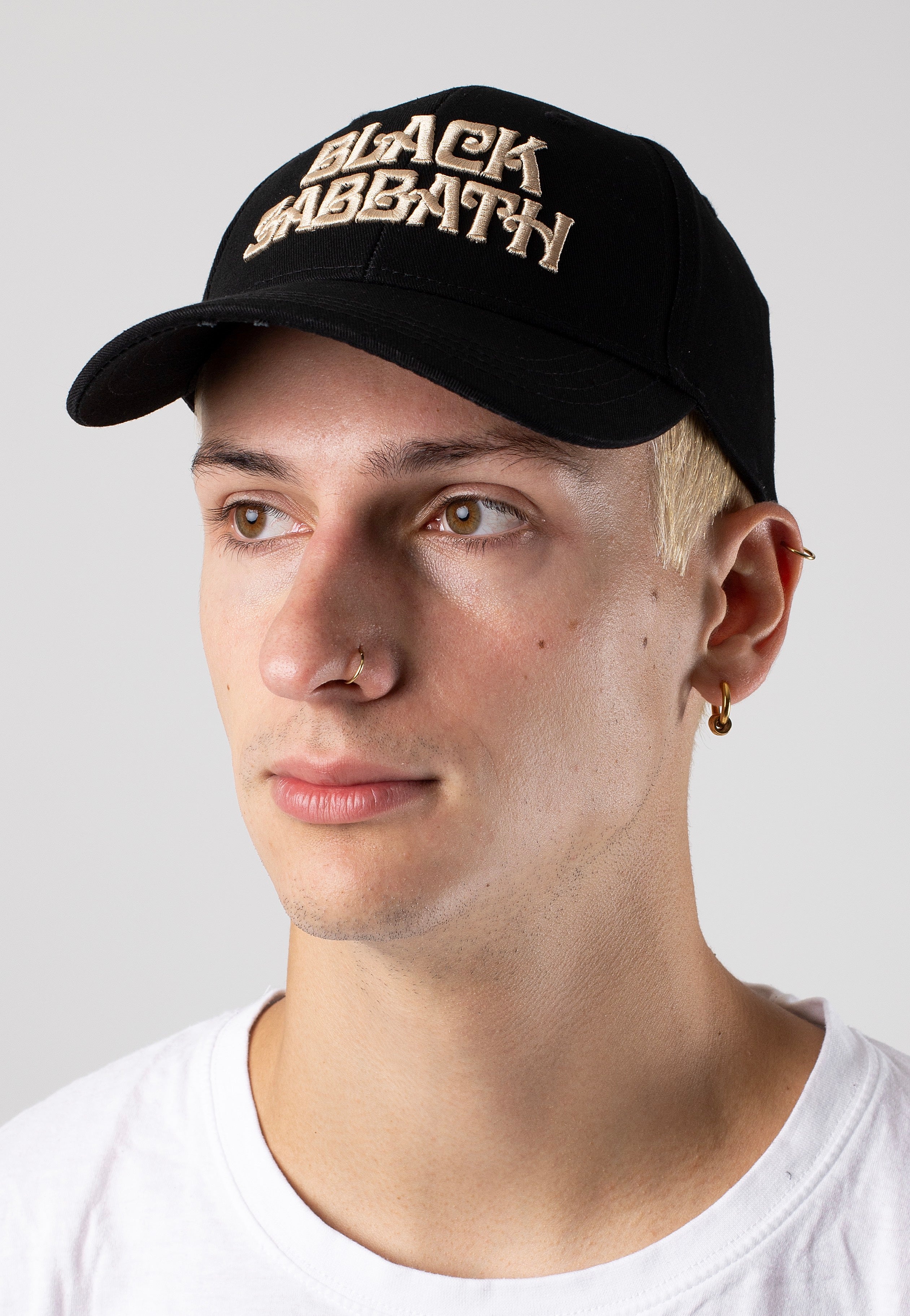 Black Sabbath Text Logo cappellino cap nero snapback