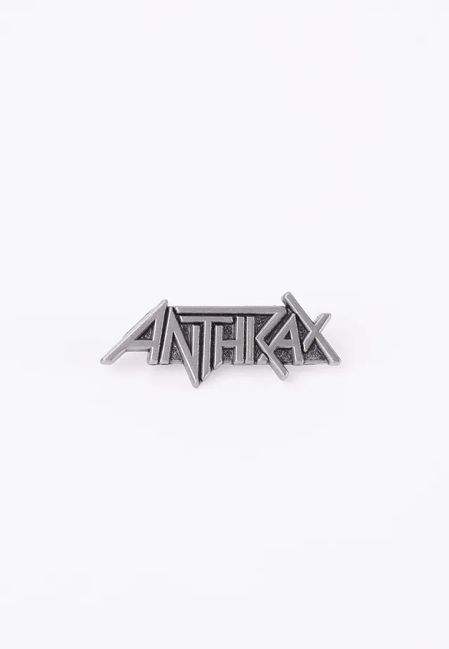 Anthrax Logo Pin spilla in metallo grigia