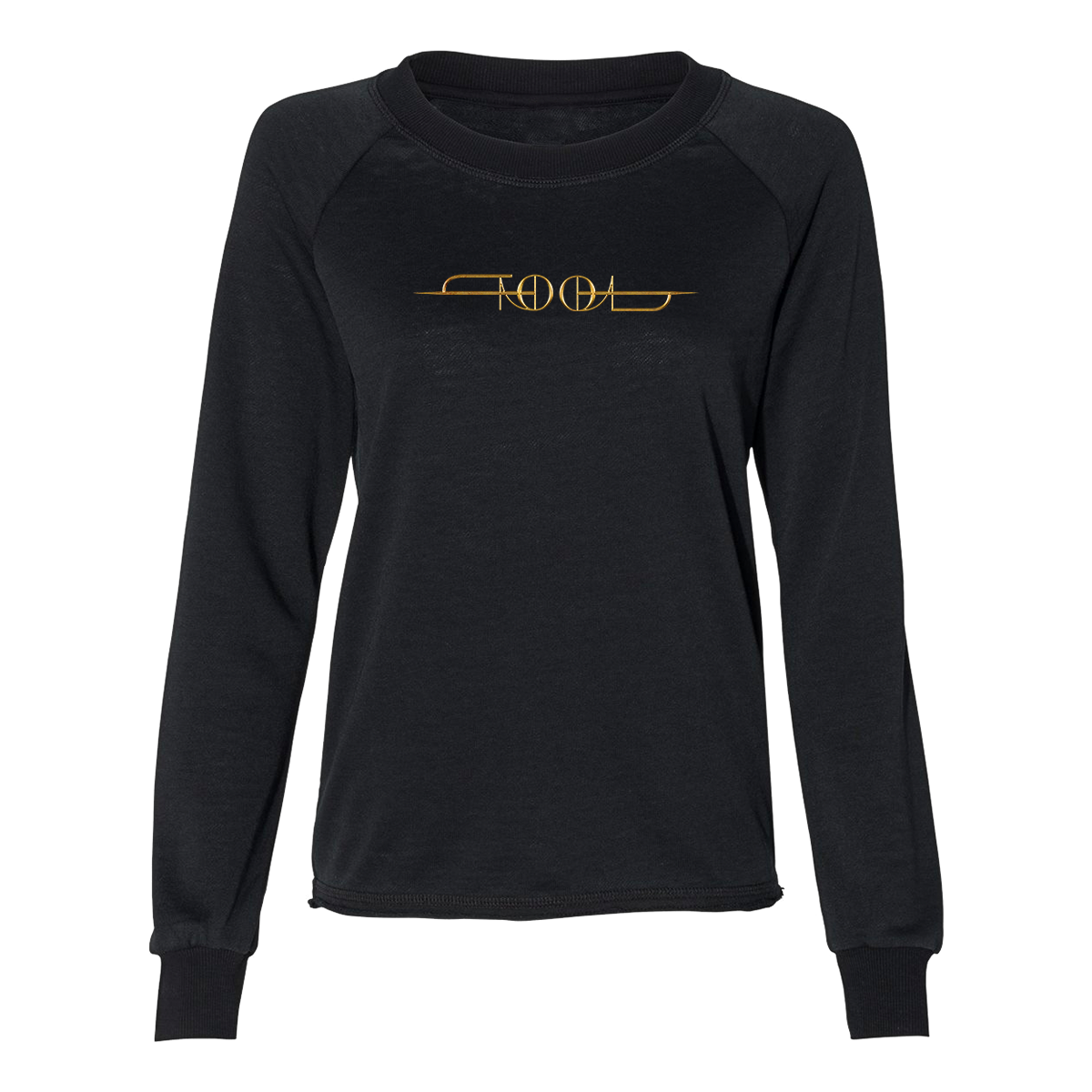 Tool Logo felpa donna scollo ampio cotone nero / wine