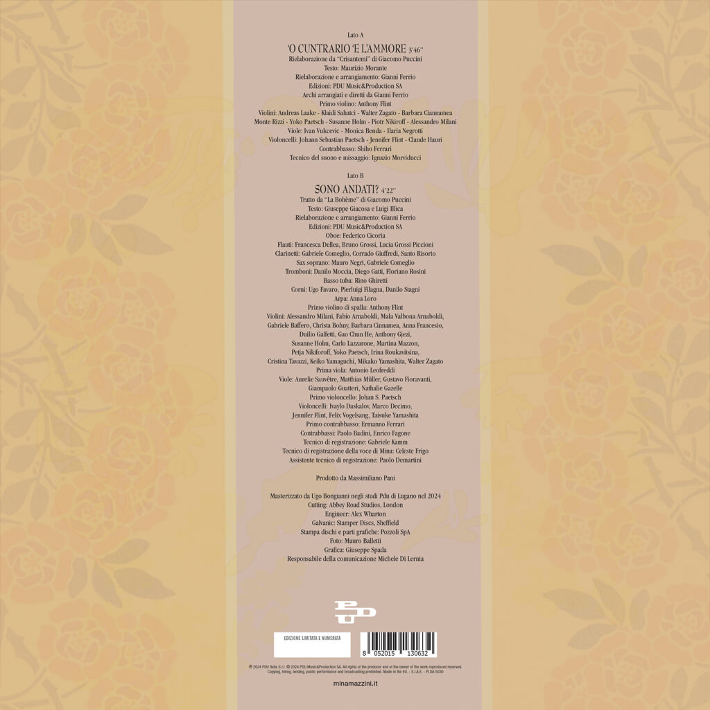 Mina O Cuntrario E Lammore vinile LP 45 giri