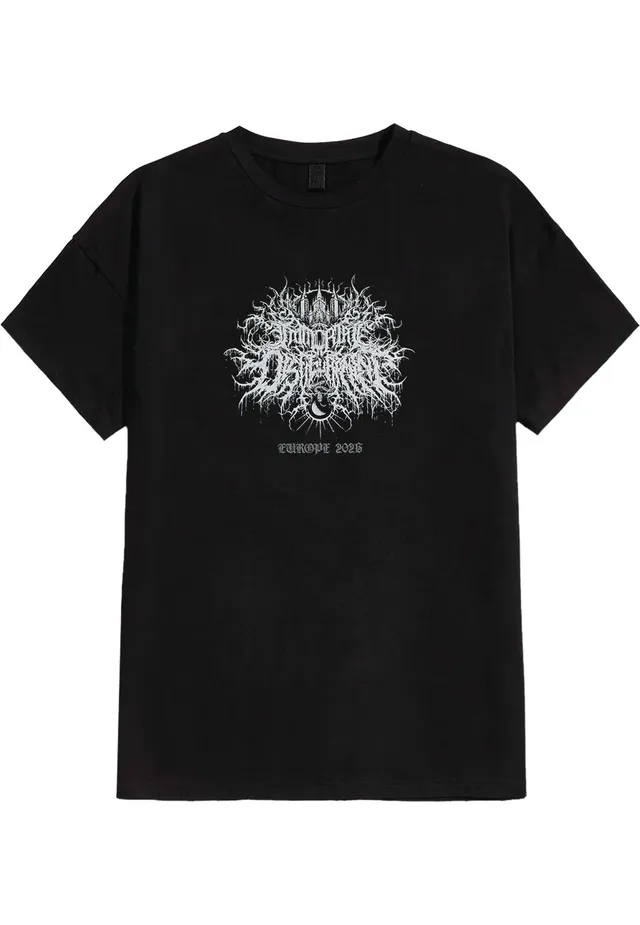 Immortal Disfigurement Europe 2026 T-Shirt nera deathcore