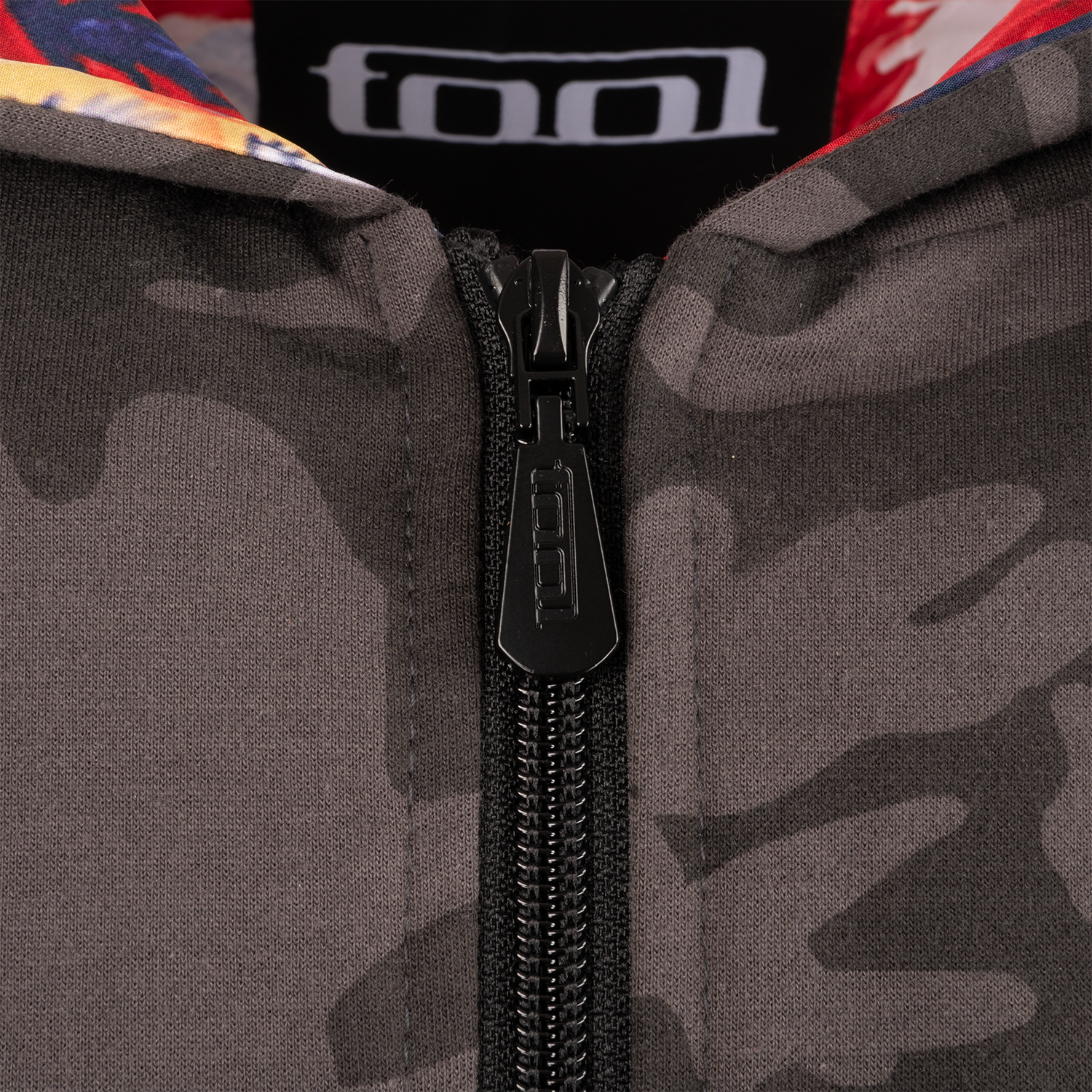 Tool 10,000 Days felpa zip camo uomo fodera grafica taglia L