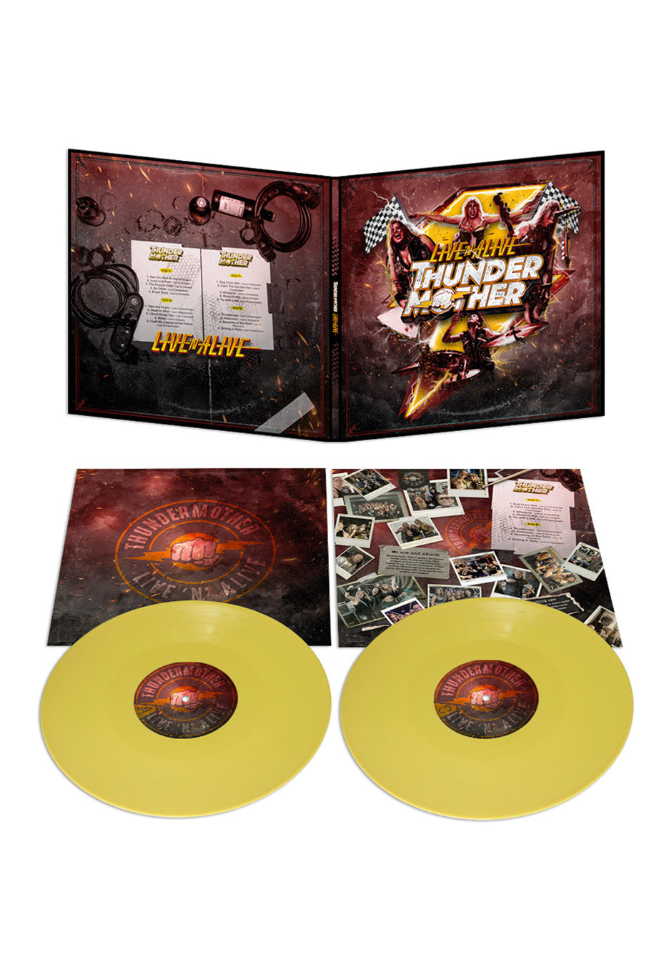 Thundermother Live'n'Alive doppio vinile LP giallo
