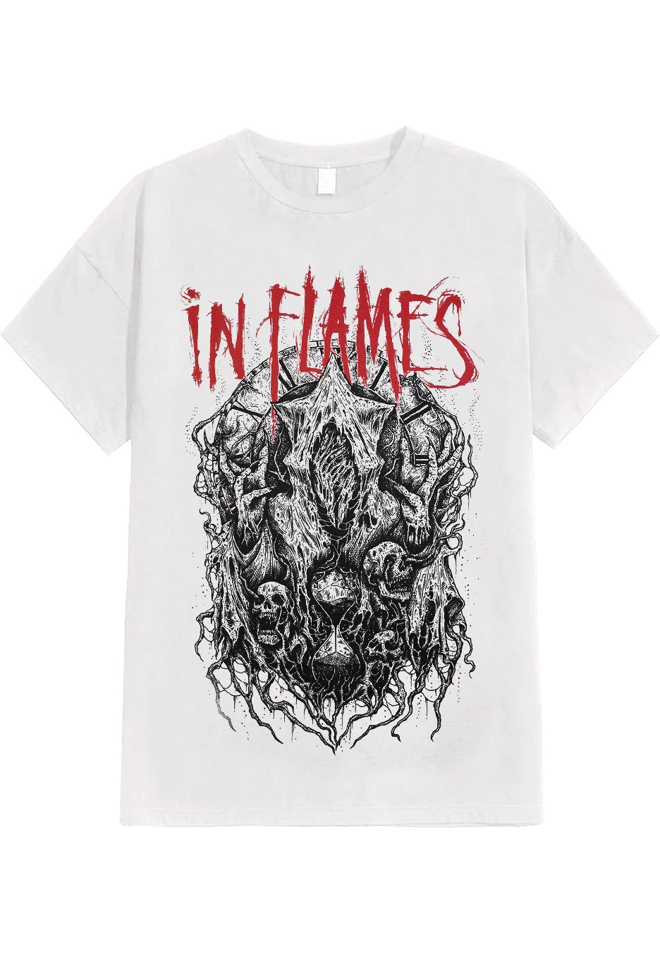 In Flames Burried Time T-Shirt uomo bianca manica corta