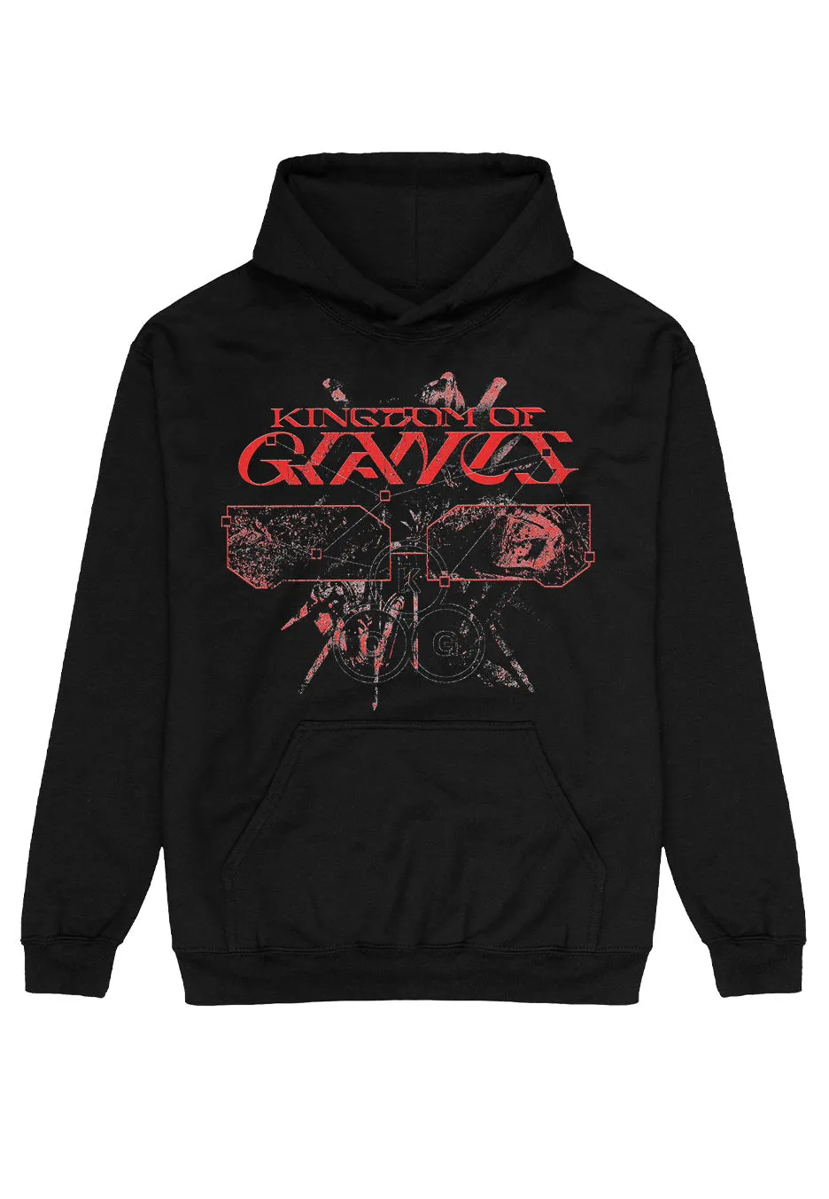 Kingdom Of Giants Death Is Always Felpa con Cappuccio Nera