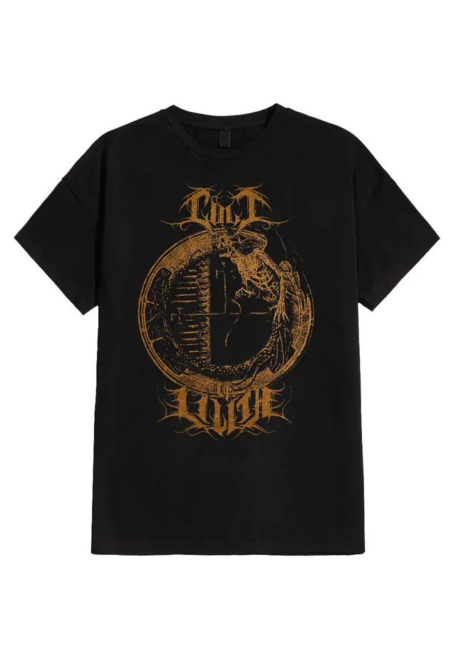 Cult Of Lilith Gold Emblem T-Shirt maglietta nera