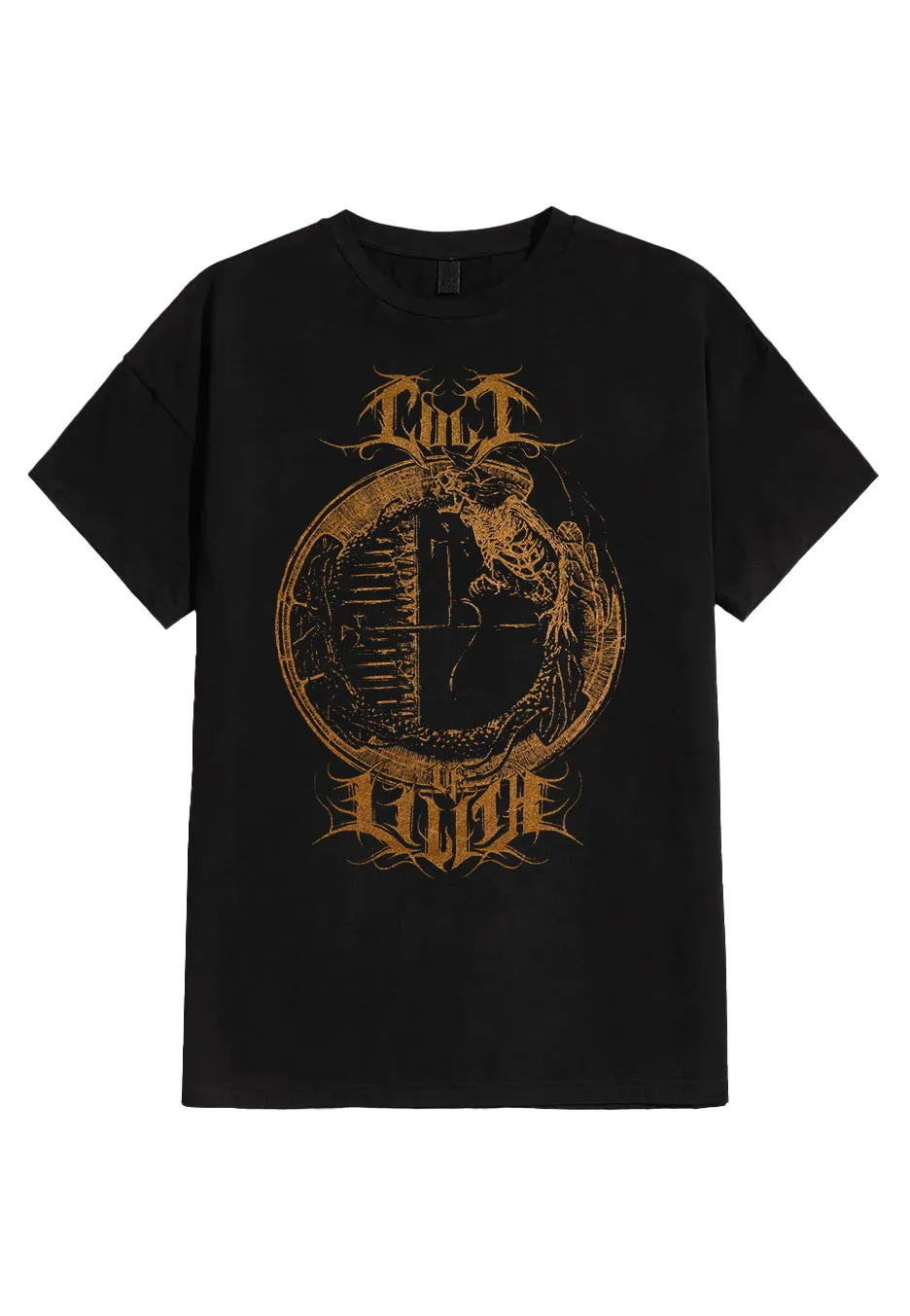 Cult Of Lilith Gold Emblem T-Shirt maglietta nera