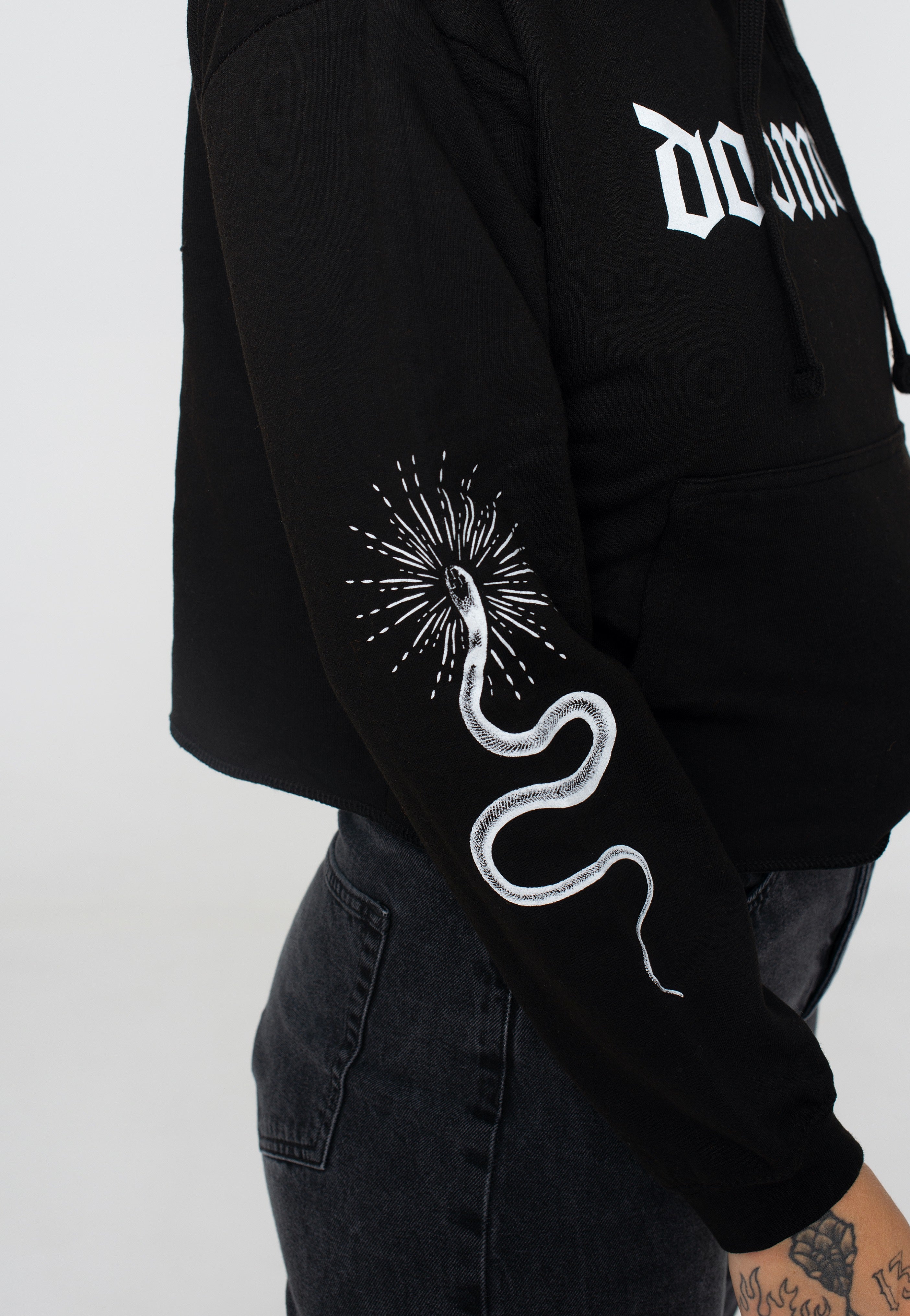 Dark Moon Doomed felpa hoodie nera taglia M gothic