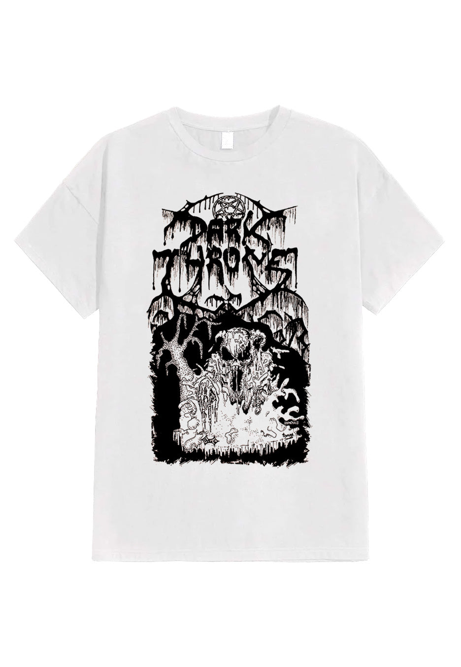 Darkthrone Sempiternal Past White T-Shirt Maglietta Bianca