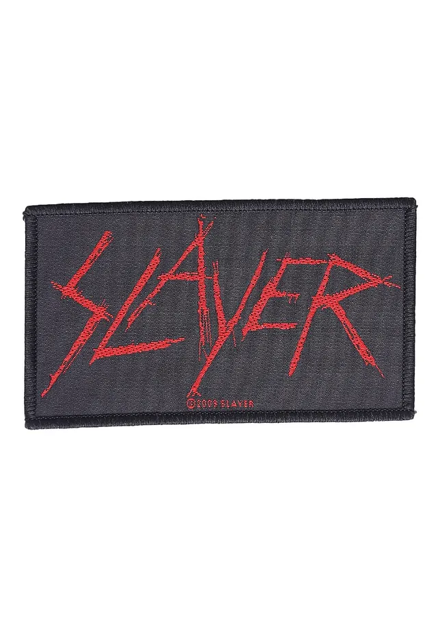Slayer Scratch Logo toppa nera ricamata onesize