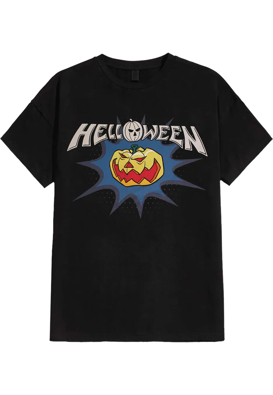 Helloween Classic Logo Comics T-Shirt nera power metal