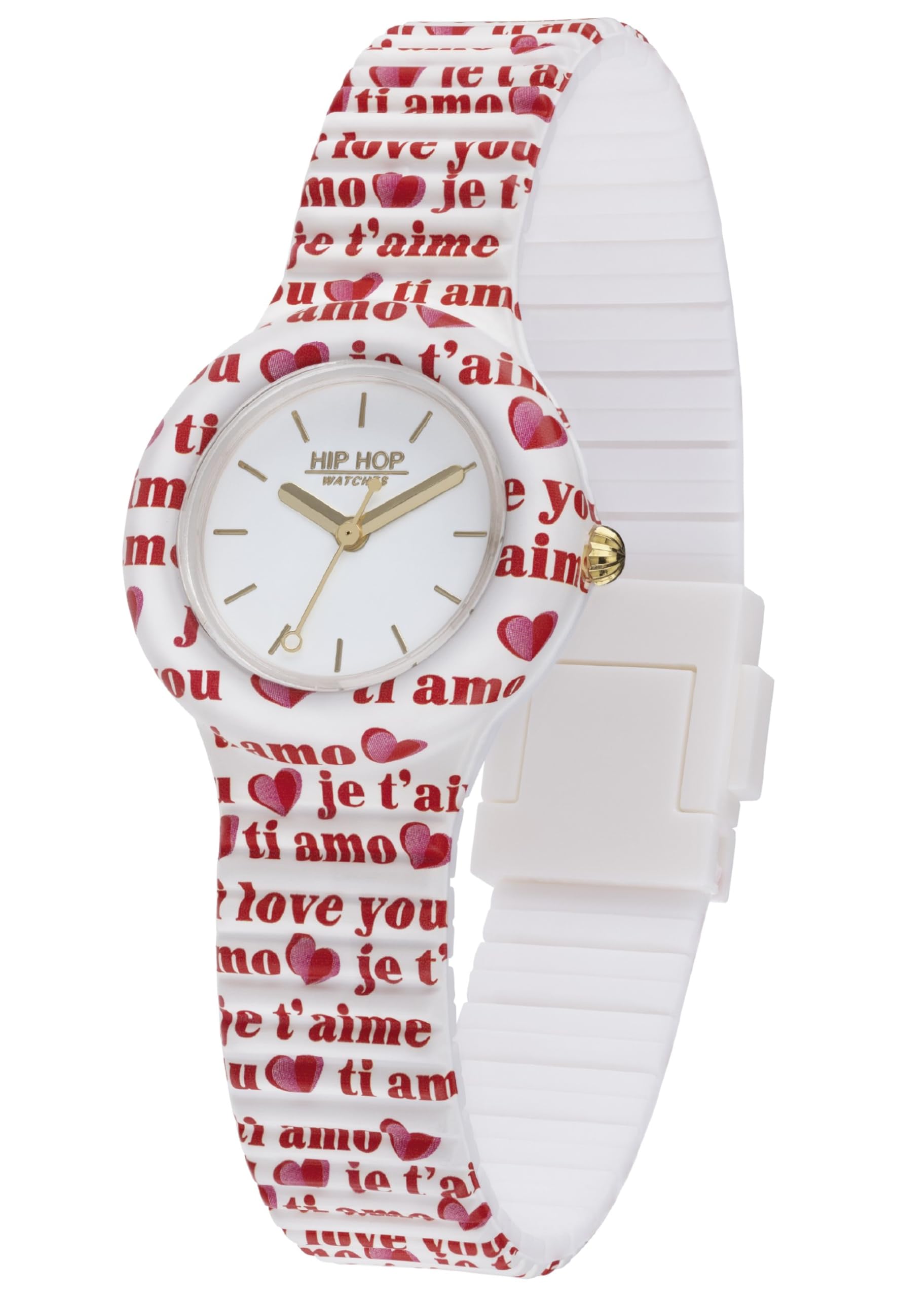 Hip Hop Hero 32 HWU0975 orologio donna love bianco cuori