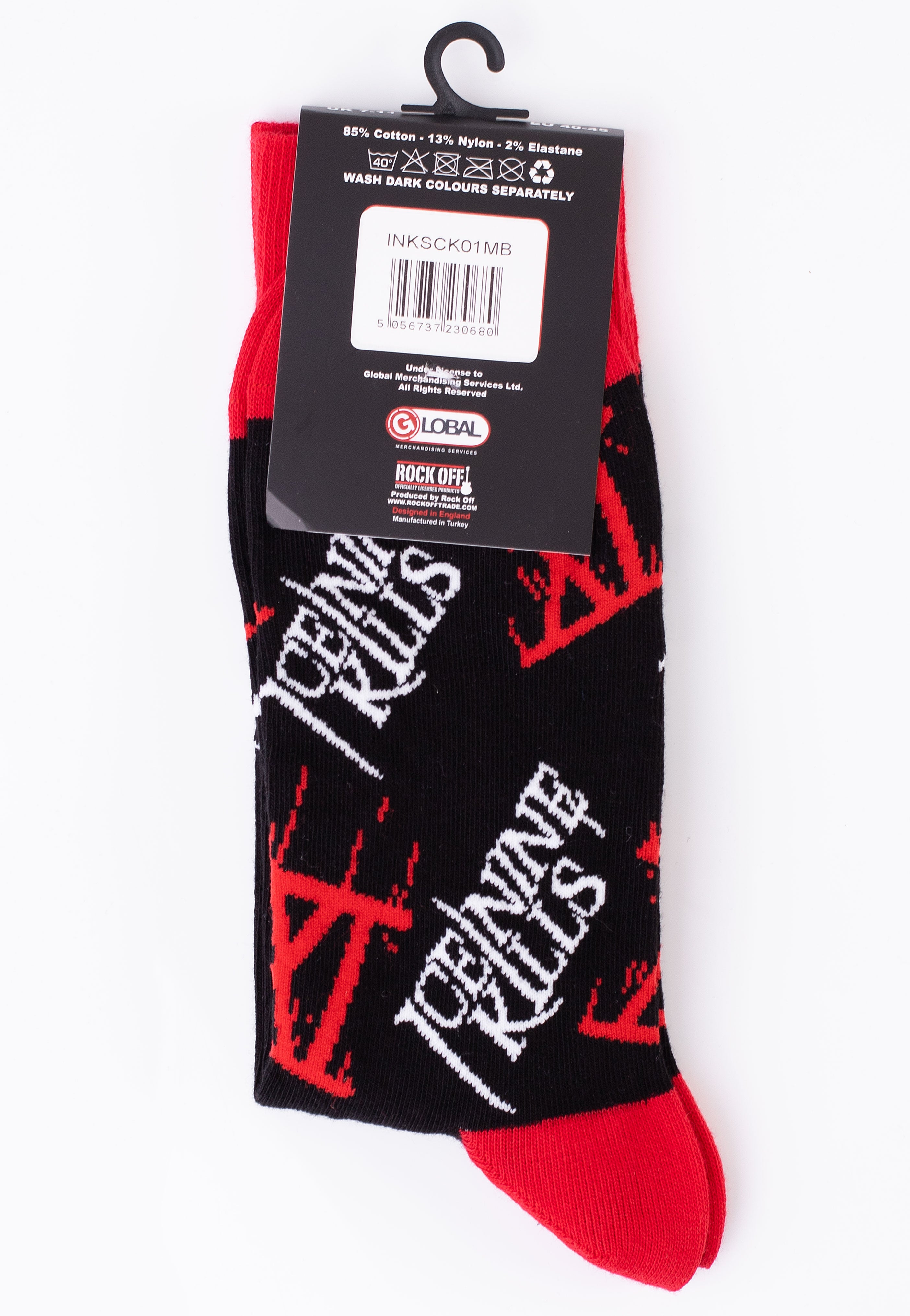 Ice Nine Kills Logos calzini neri cotone 40-45