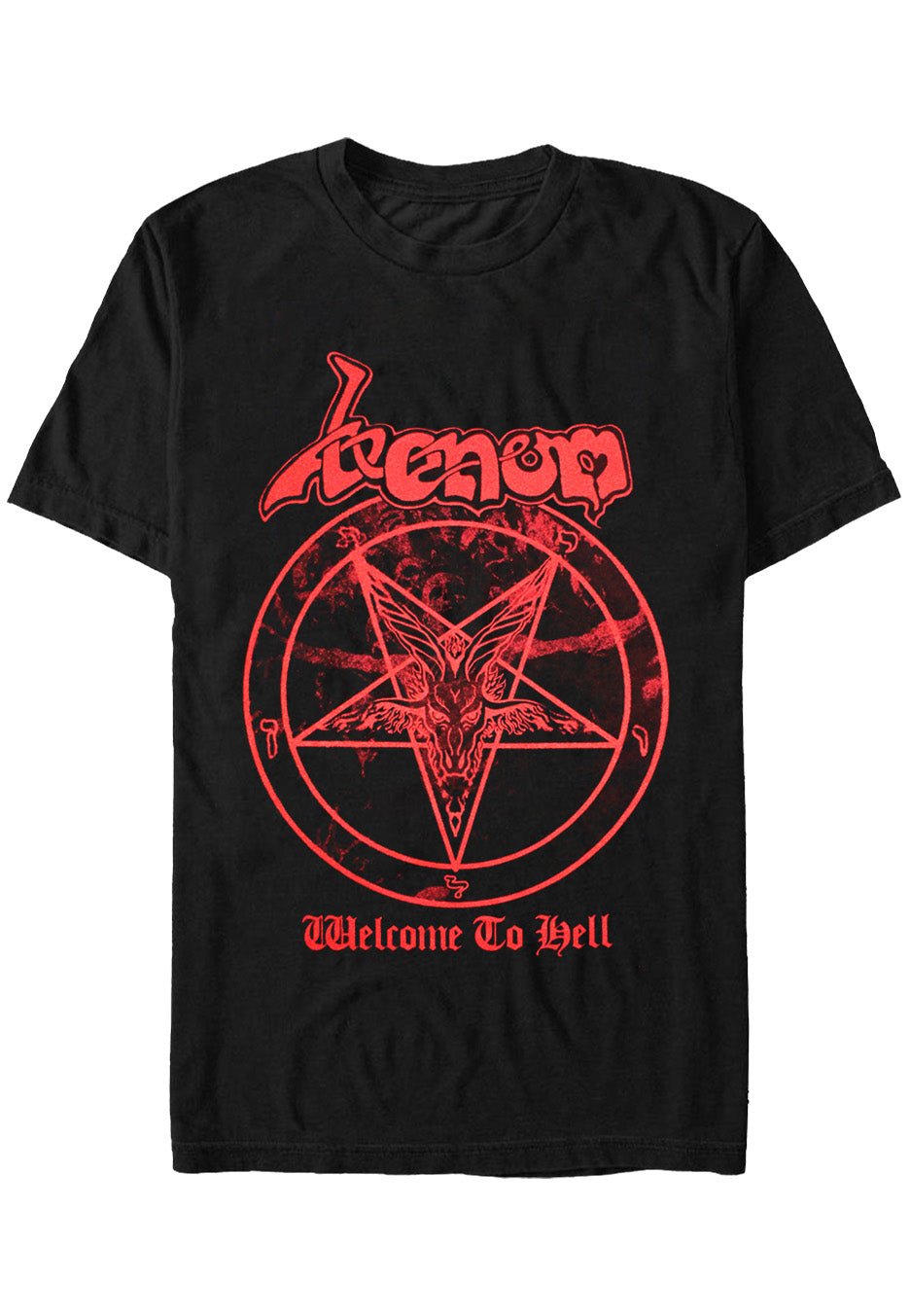 Venom Welcome To Hell t-shirt nera stampa rossa