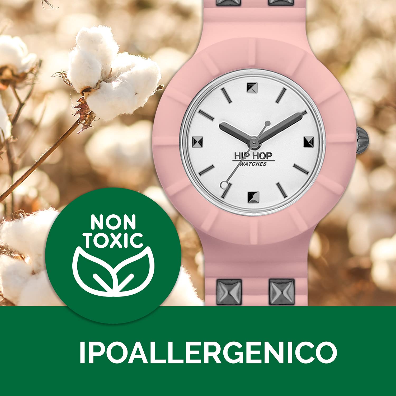 Hip Hop Hero 32 Punk Lady orologio rosa borchie 32 mm