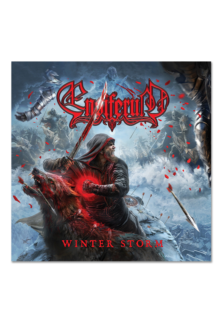 Ensiferum Winter Storm vinile LP rosso sangue marmorizzato
