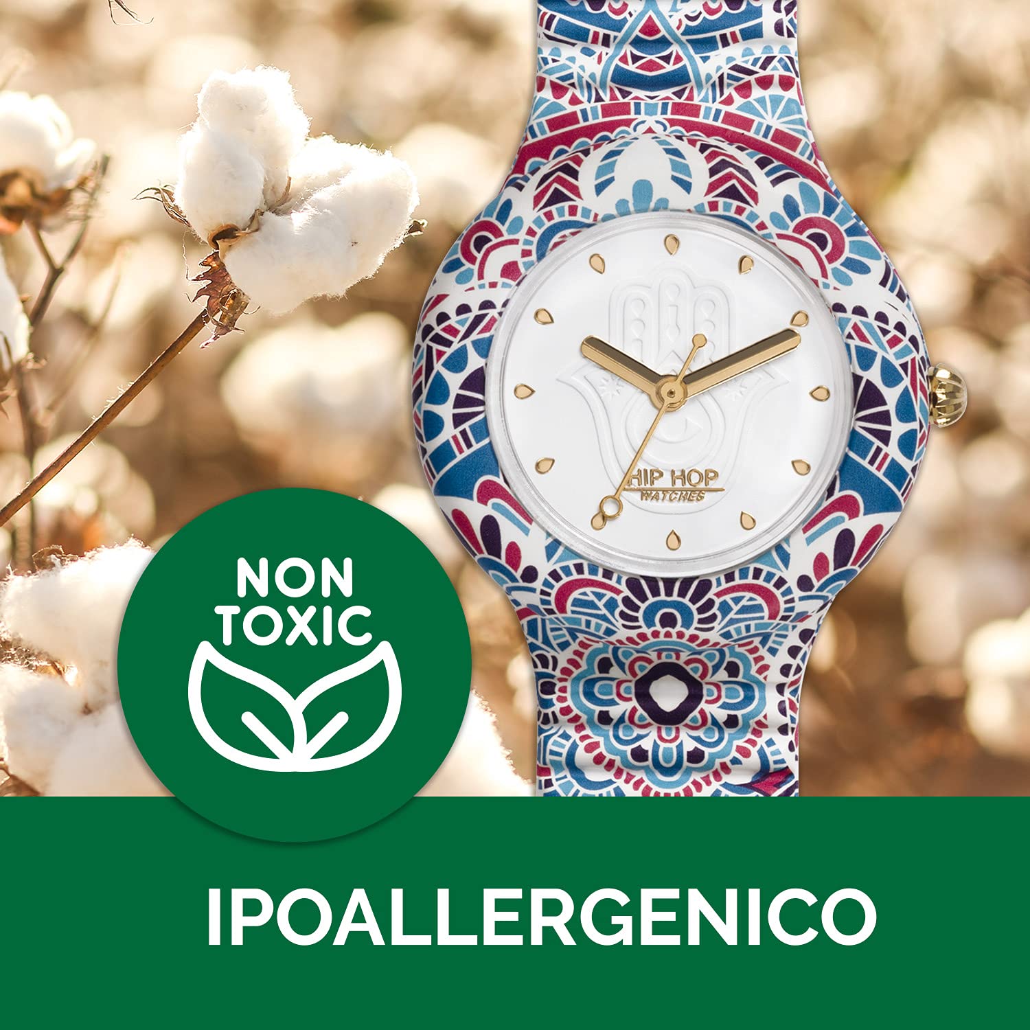 Hip Hop HERO 32 Mandala Orologio Donna Blu-Rosso HWU1040