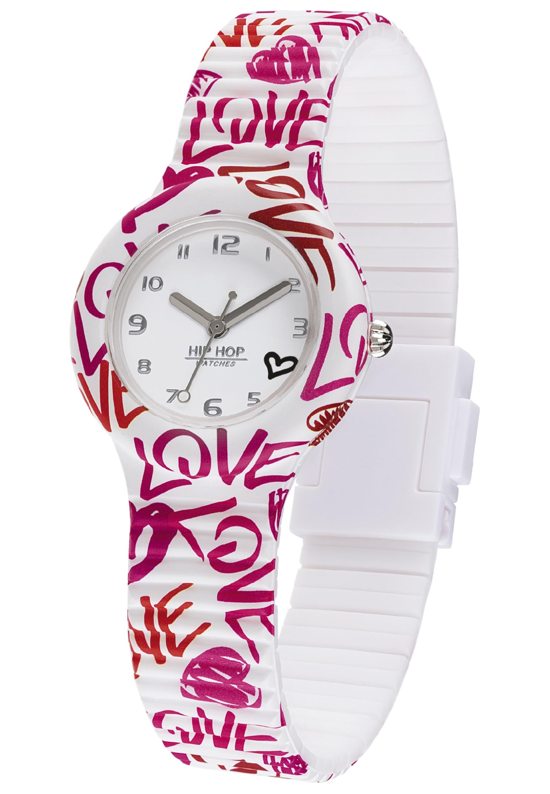 Hip Hop Hero 32 HWU0975 orologio donna bianco Love cuori