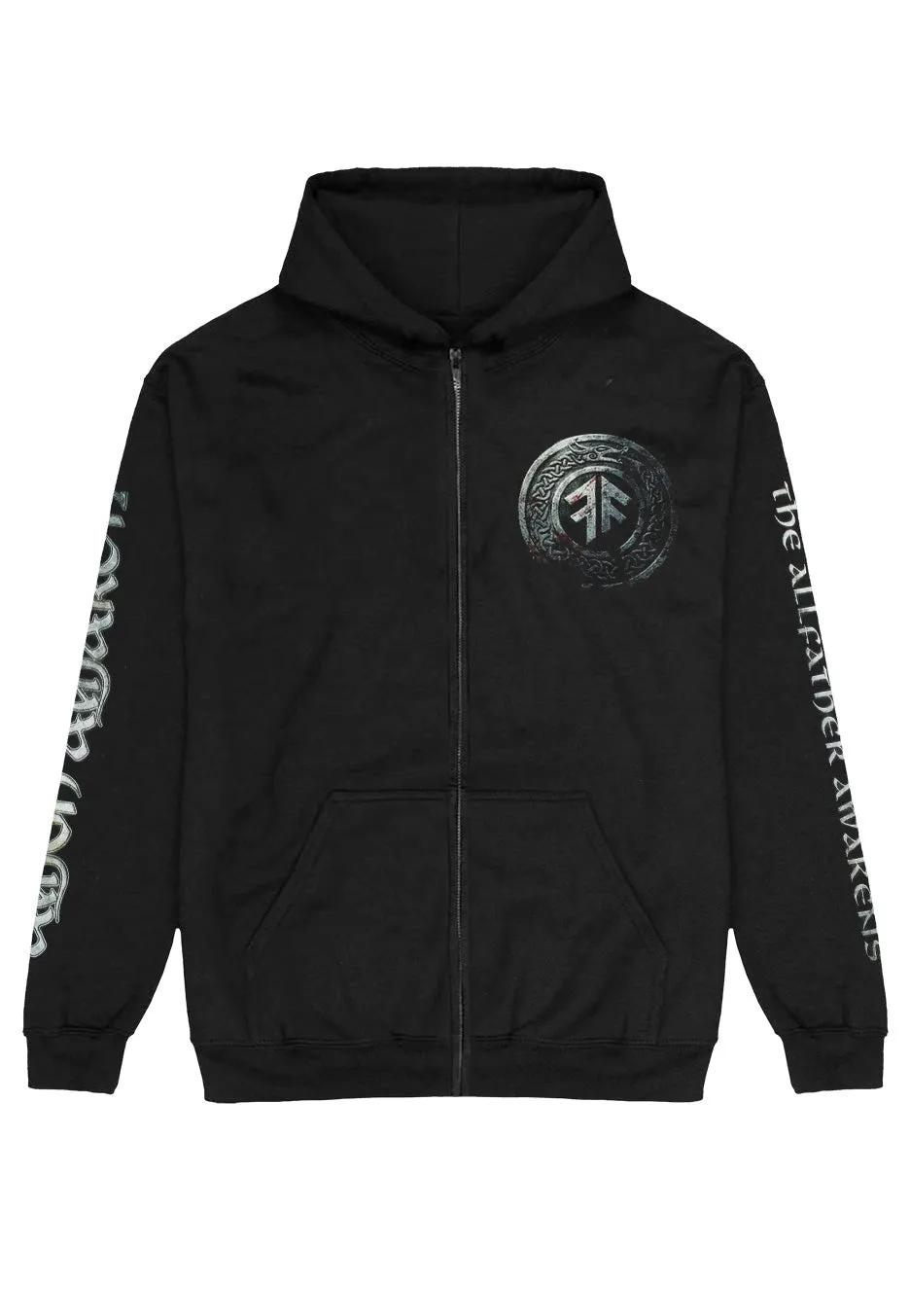 Amon Amarth Allfather Awakens Felpa zip nera uomo