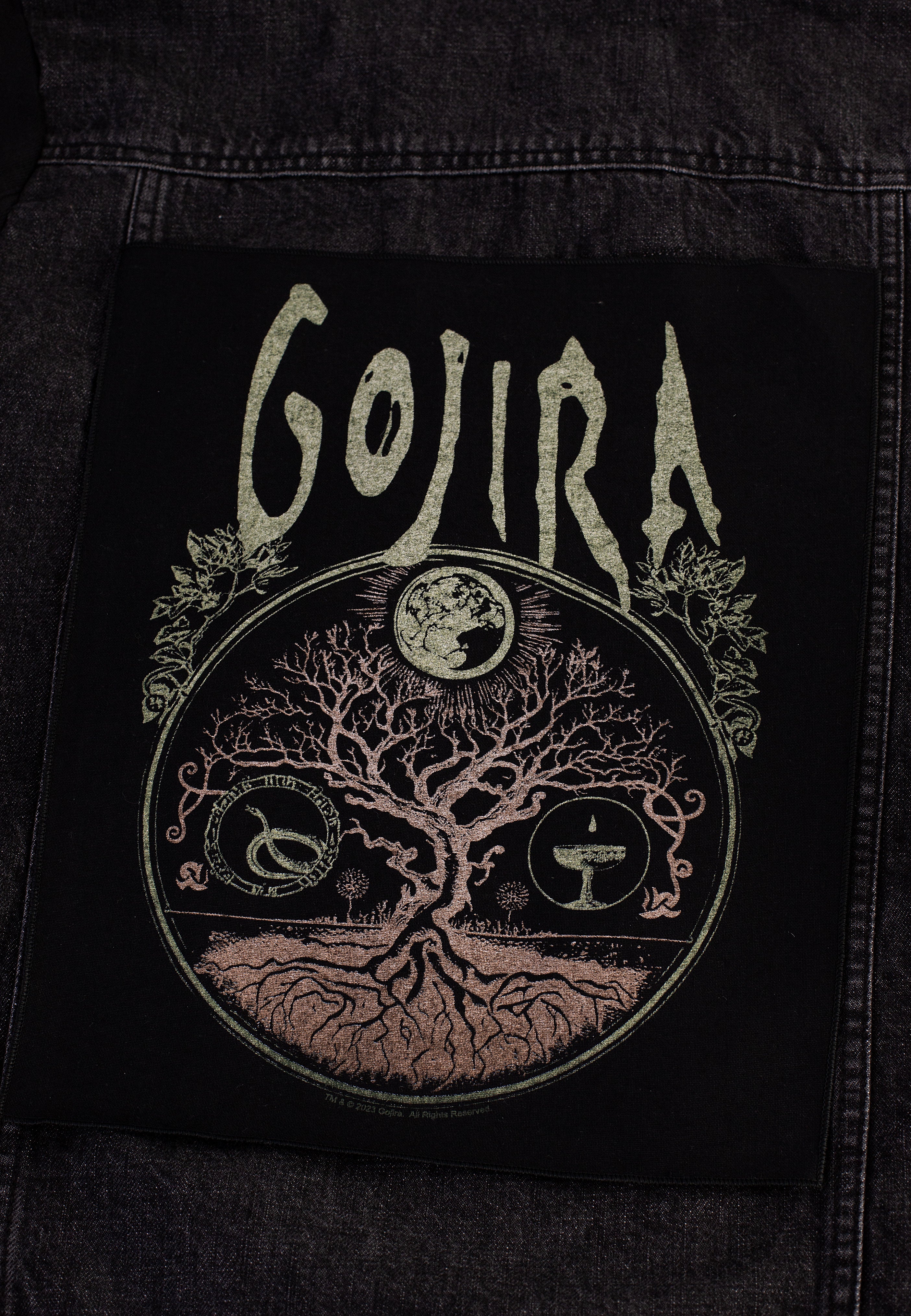 Gojira Tree Of Life backpatch toppa nera onesize