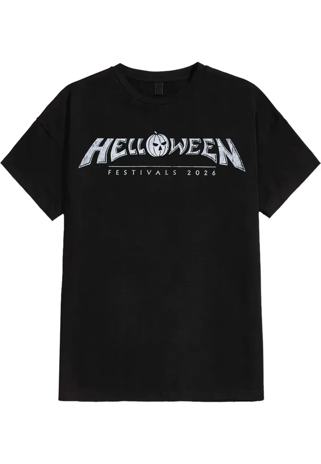 Helloween Classic Logo Festivals 2026 T-Shirt nera