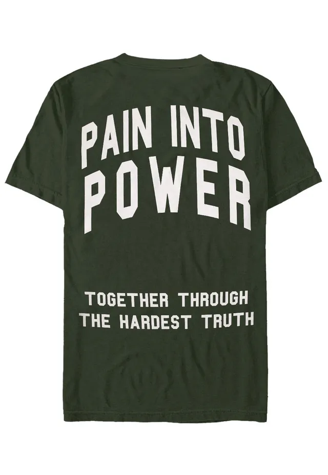 Terror Pain Into Power maglietta verde uomo manica corta