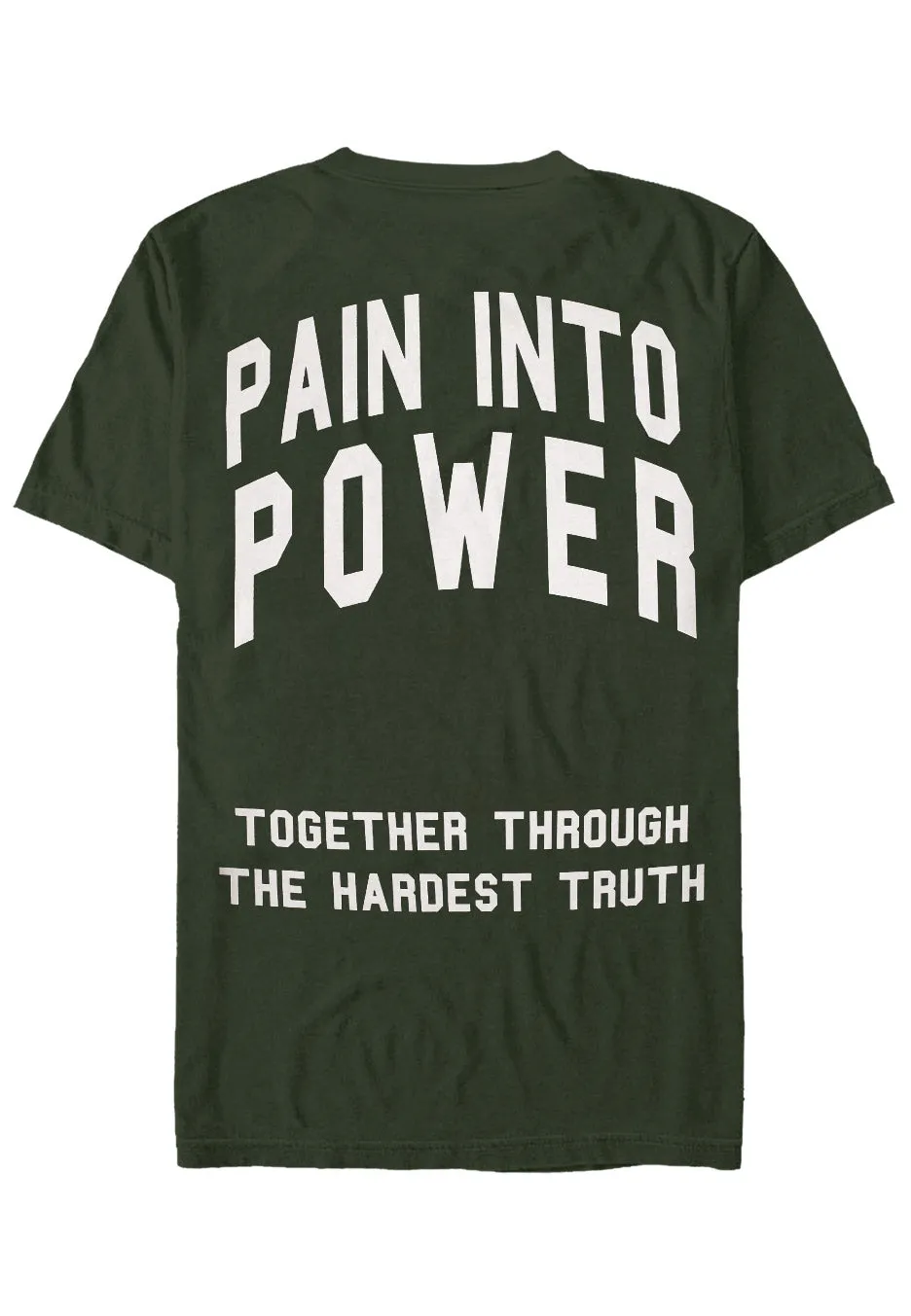 Terror Pain Into Power maglietta verde uomo manica corta