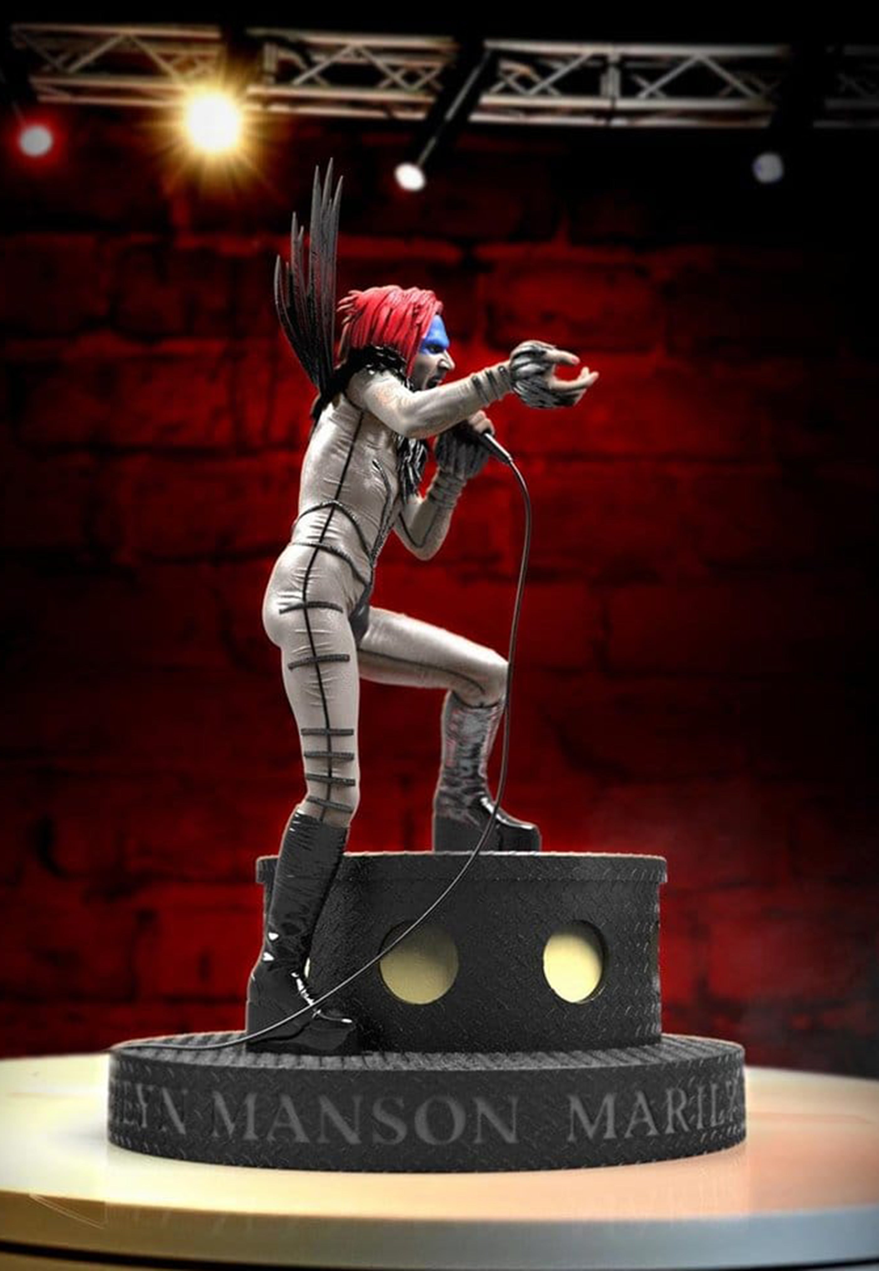 Marilyn Manson II Rock Iconz Statua multicolore