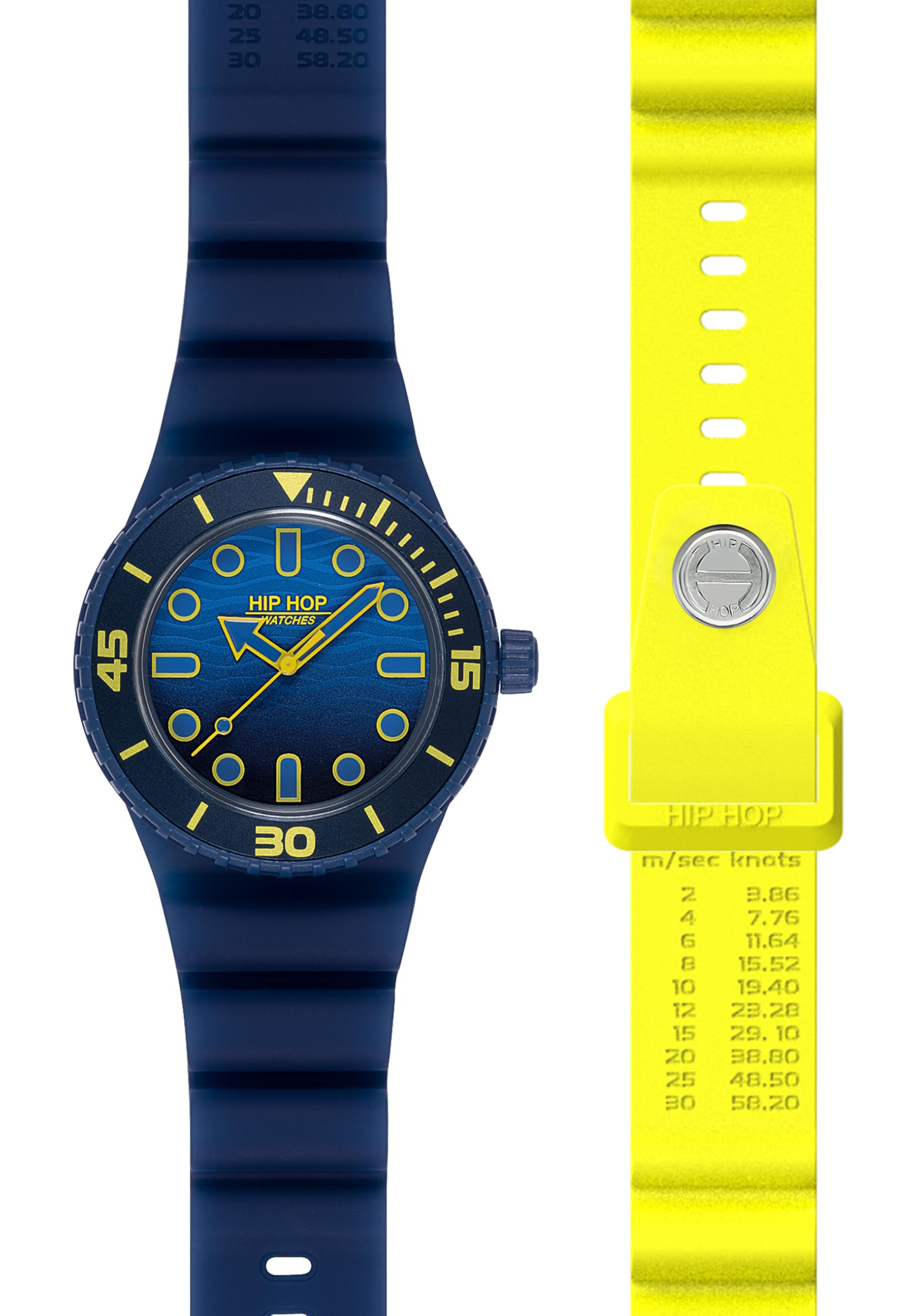 Hip Hop Master Orologio Uomo Silicone 2 Cinturini 41 mm