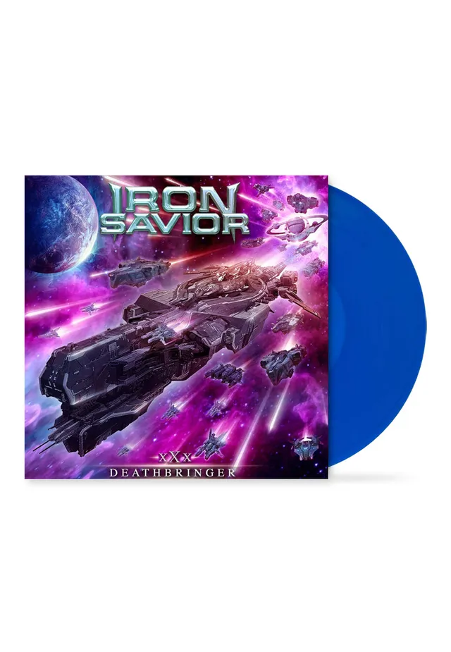 Iron Savior Deathbringer vinile LP blu limitato