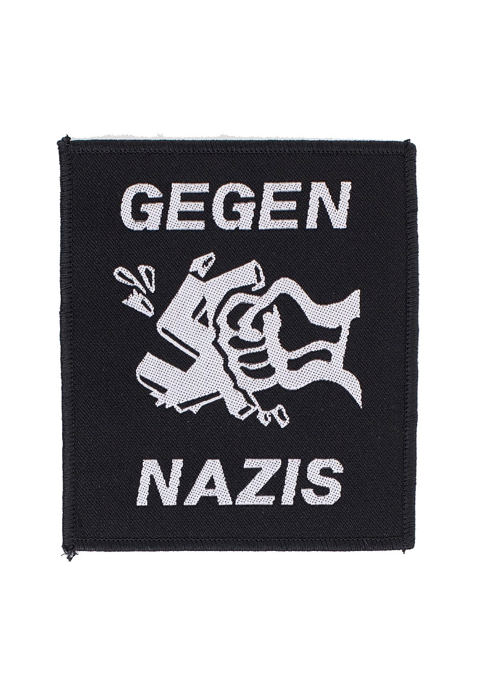 Gegen Nazis Logo patch nera da cucire unisex