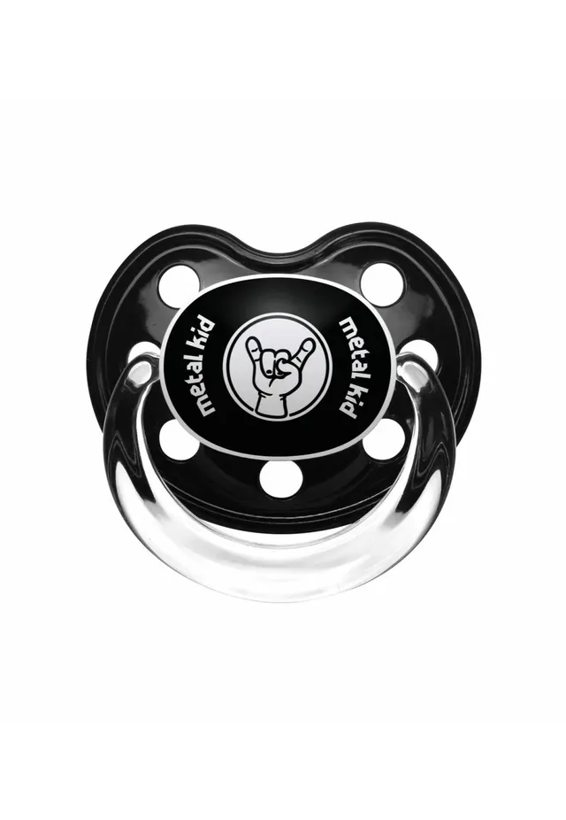 Metal Kids Metal Kid Ciuccio Silicone Nero Taglia S