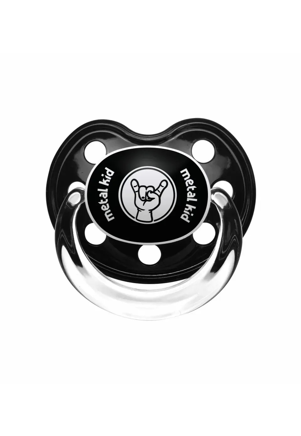 Metal Kids Metal Kid Ciuccio Silicone Nero Taglia S