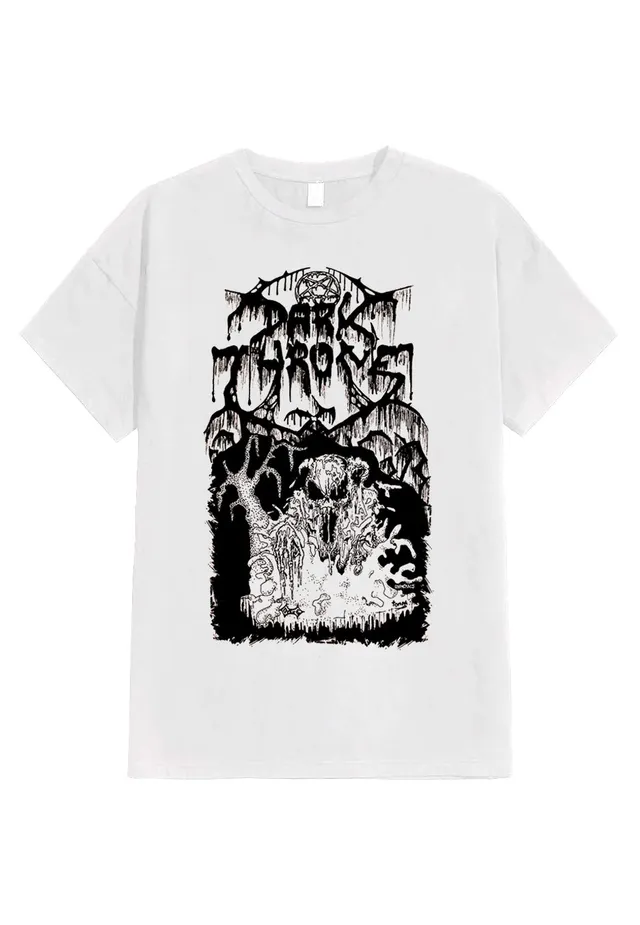 Darkthrone Sempiternal Past White T-Shirt Maglietta Bianca