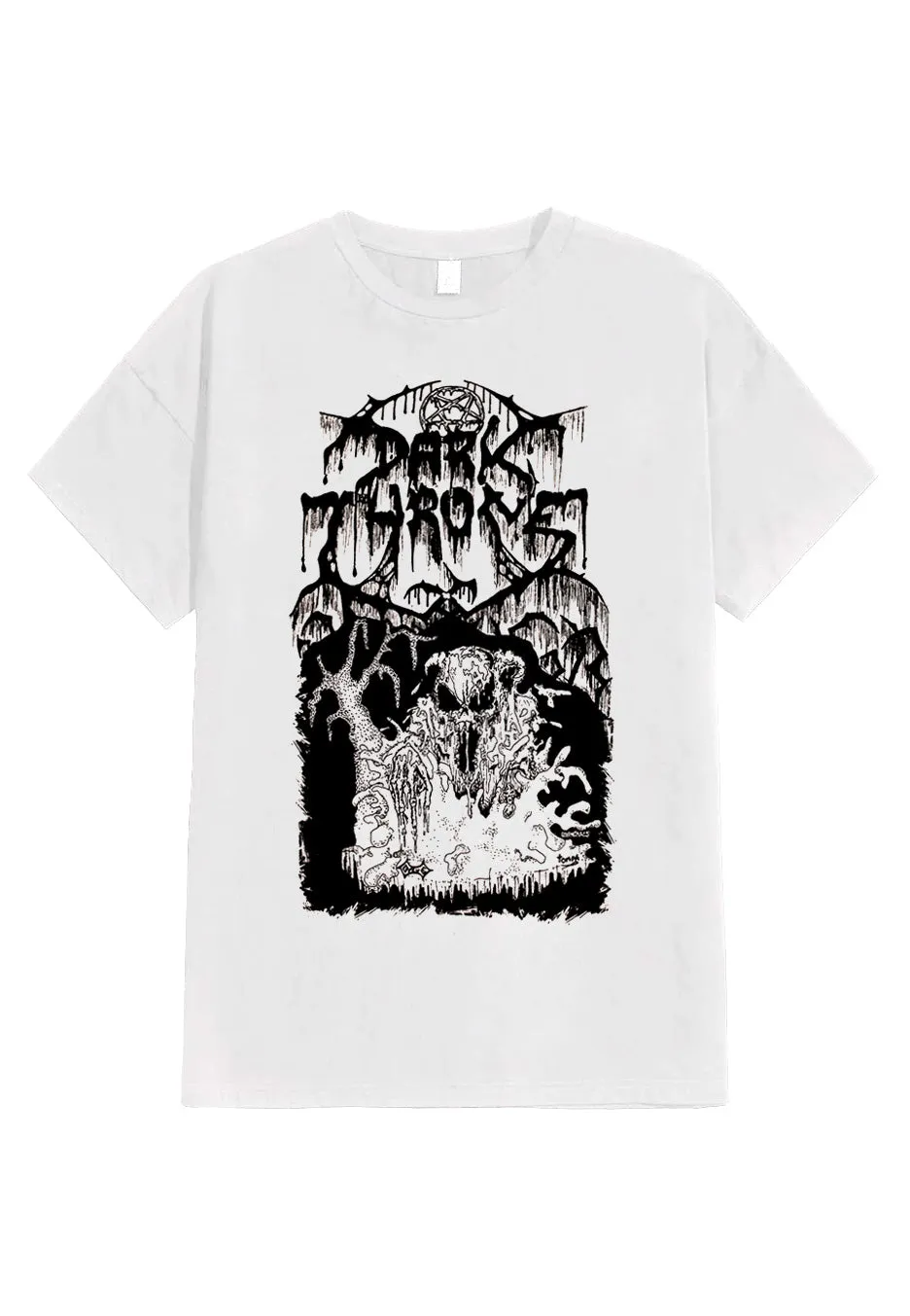 Darkthrone Sempiternal Past White T-Shirt Maglietta Bianca
