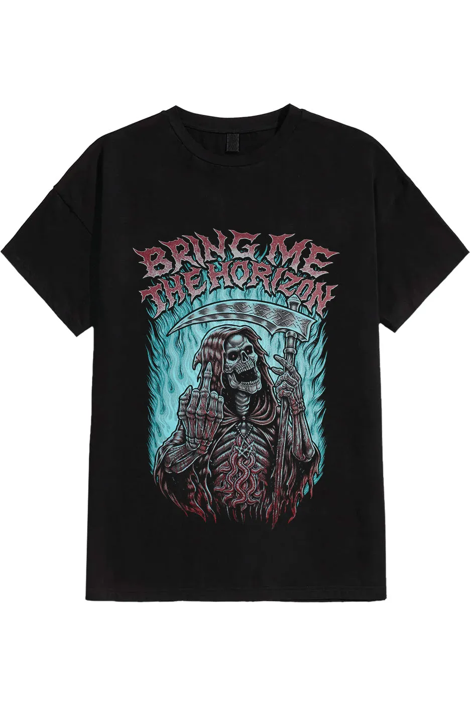 Bring Me The Horizon Middle Finger Reaper maglietta nera