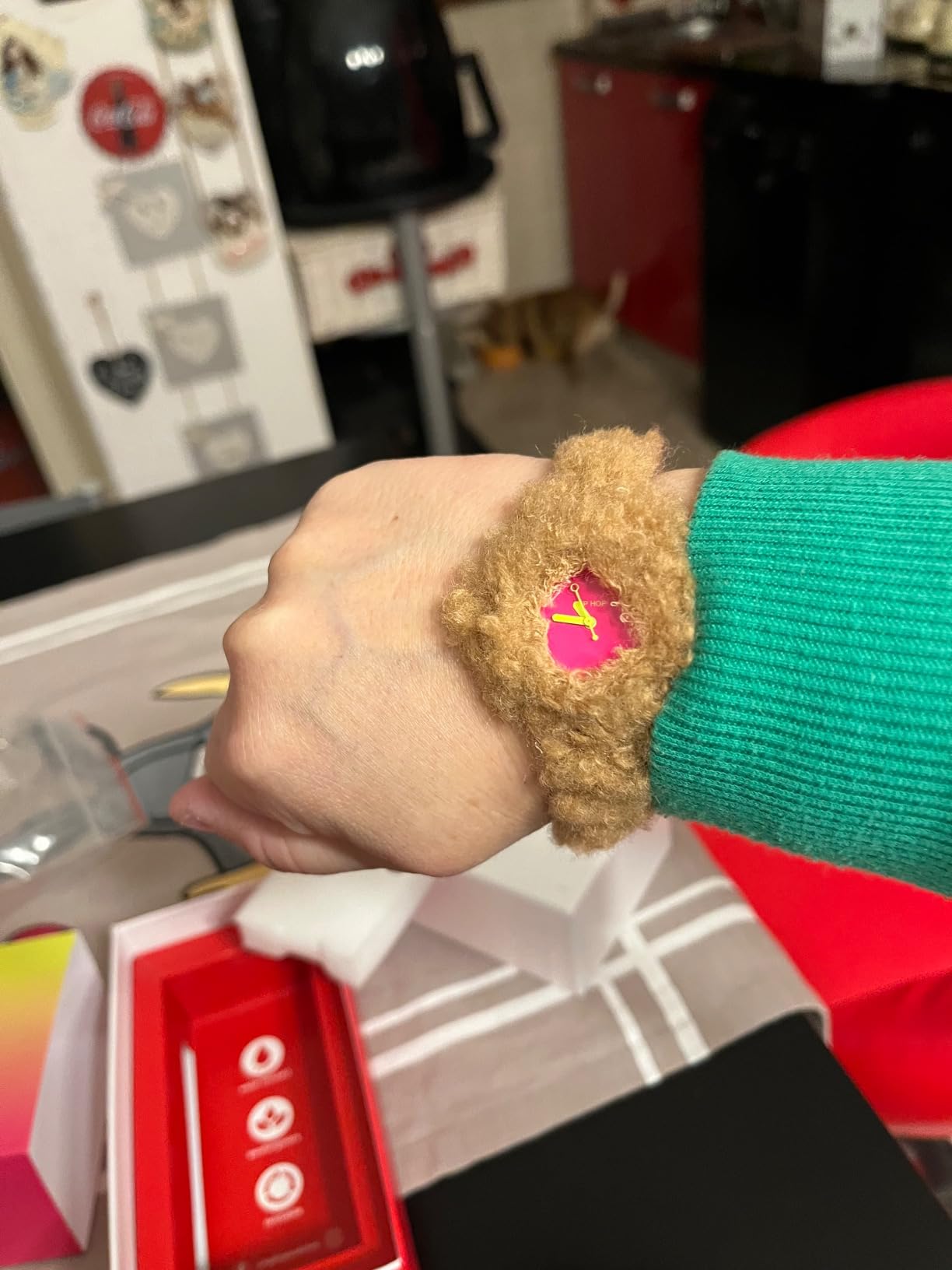 Hip Hop Teddy Hug Orologio Donna Biscotto Pelliccia 32mm
