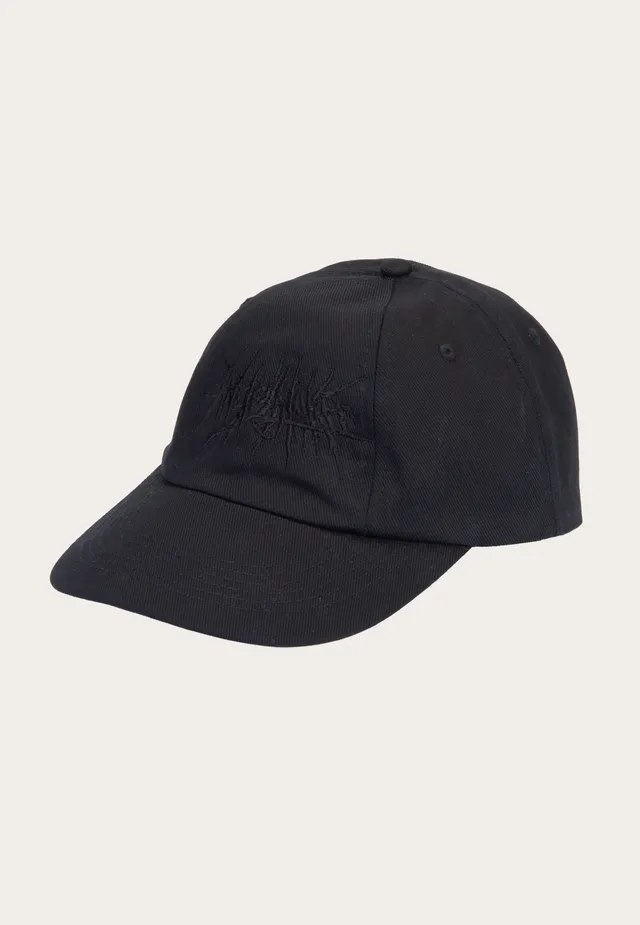 Angelmaker Logo Dad Cap cappello nero cotone strapback