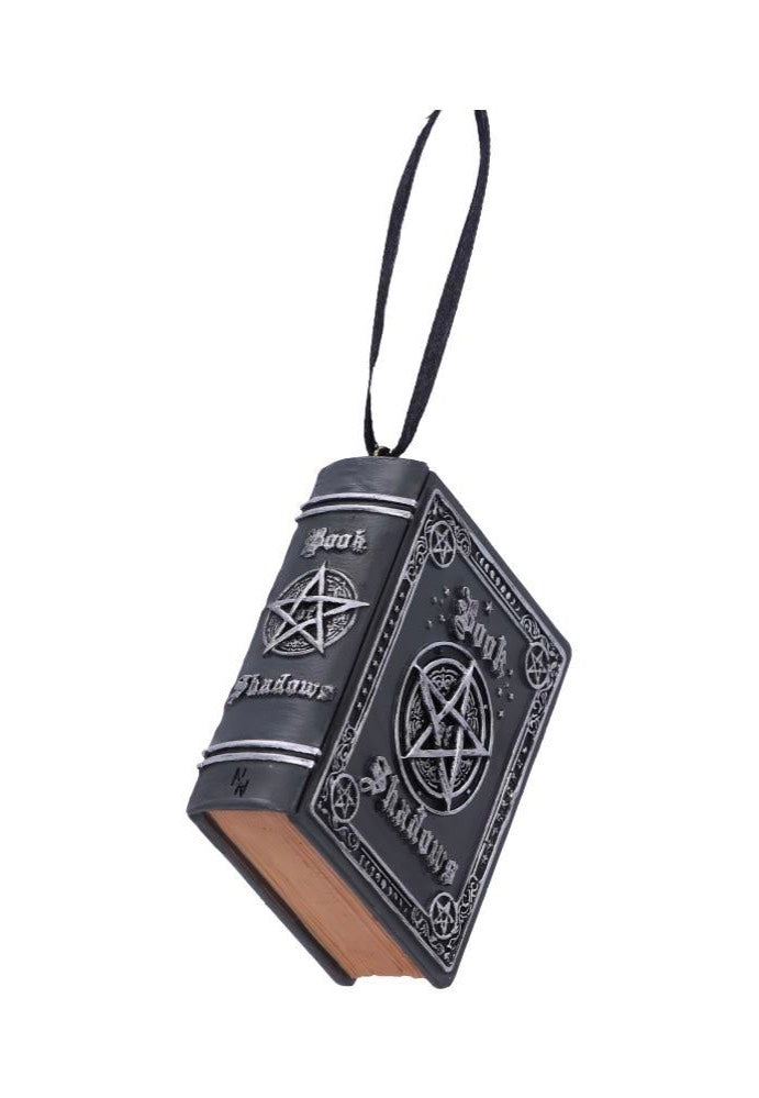 Nemesis Now Book Of Shadows decorazione albero Natale resina nera