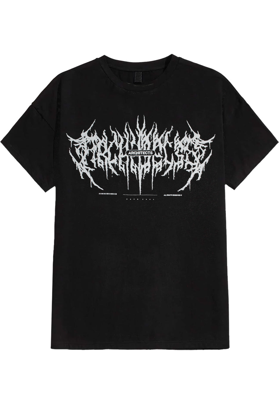 Architects Logo Washed t-shirt nera metalcore