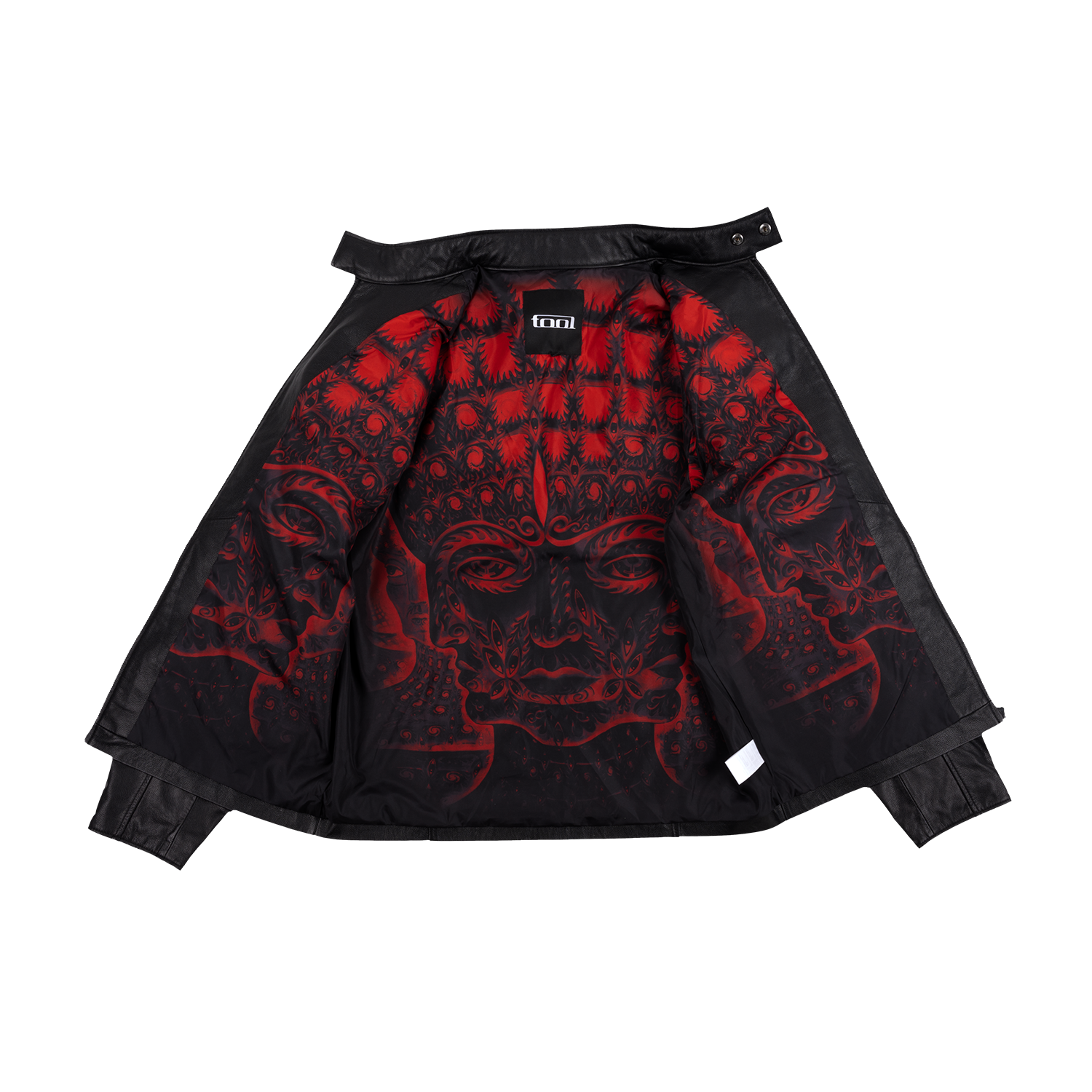 Tool 10,000 Days Giacca Pelle Uomo Fodera Rossa Taglia L