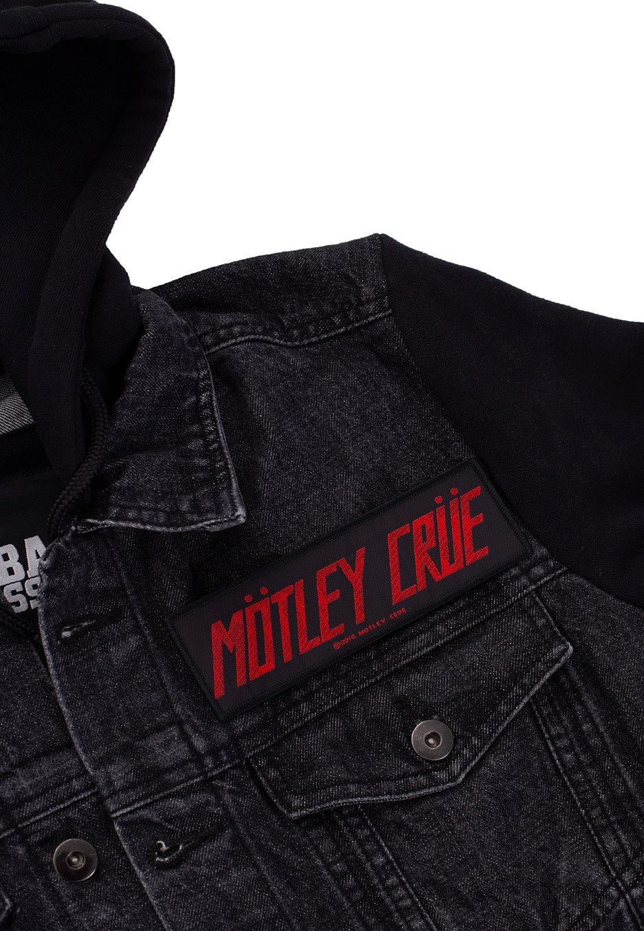 Mötley Crüe Logo Patch toppa nera taglia unica glam metal