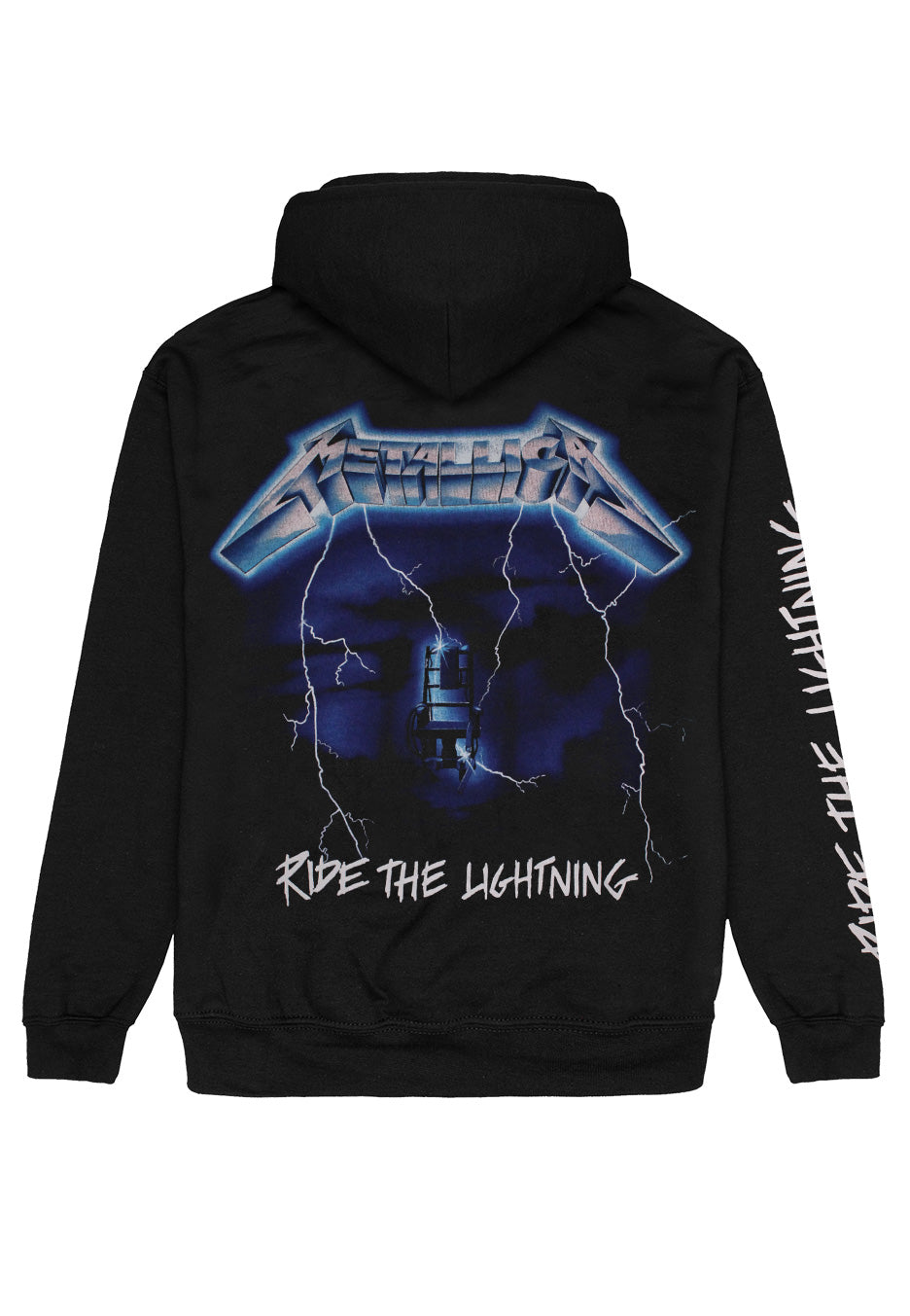 Metallica Ride The Lightning felpa zip nera con cappuccio