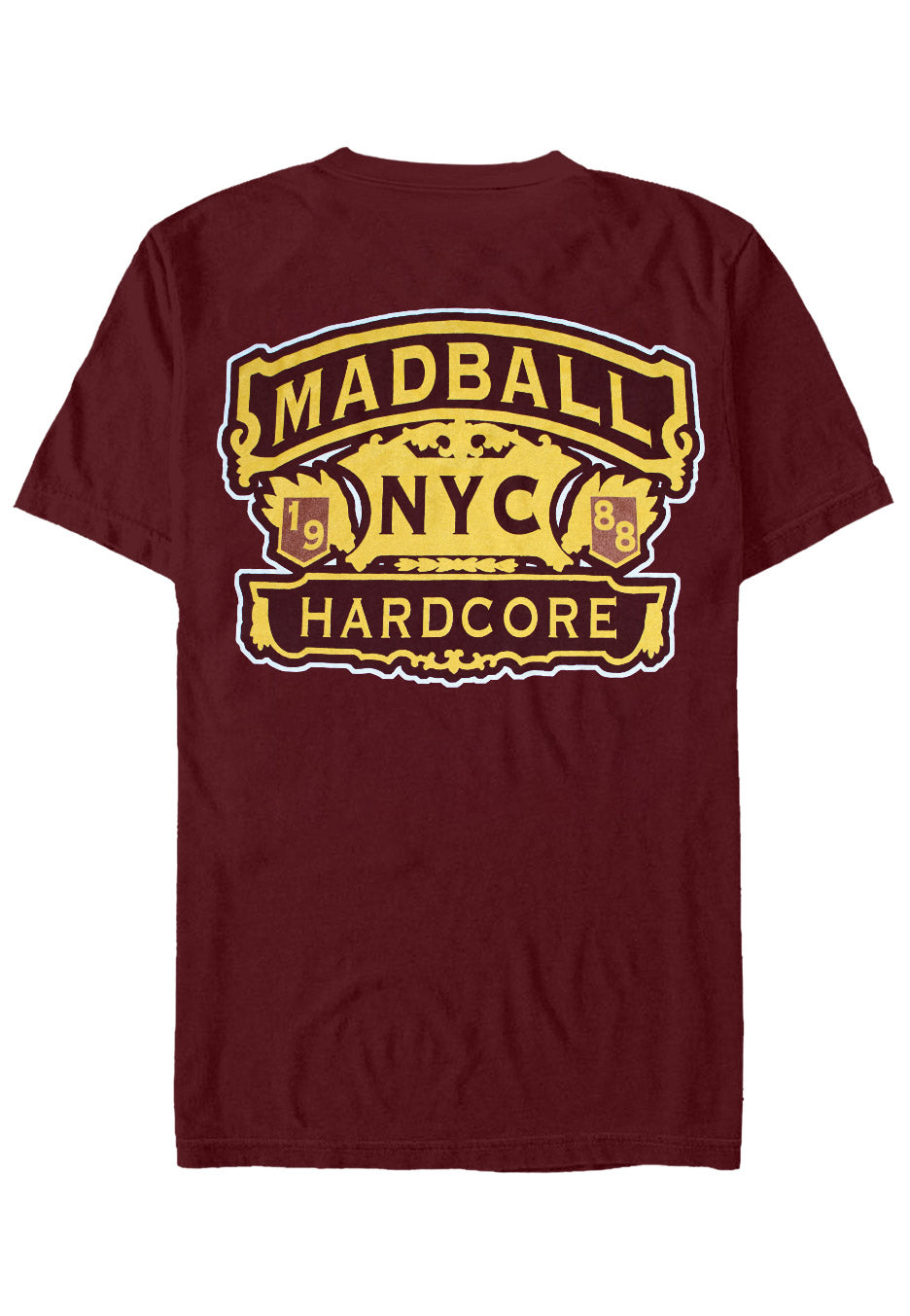 Madball Cigar Burgundy T-Shirt Hardcore Uomo