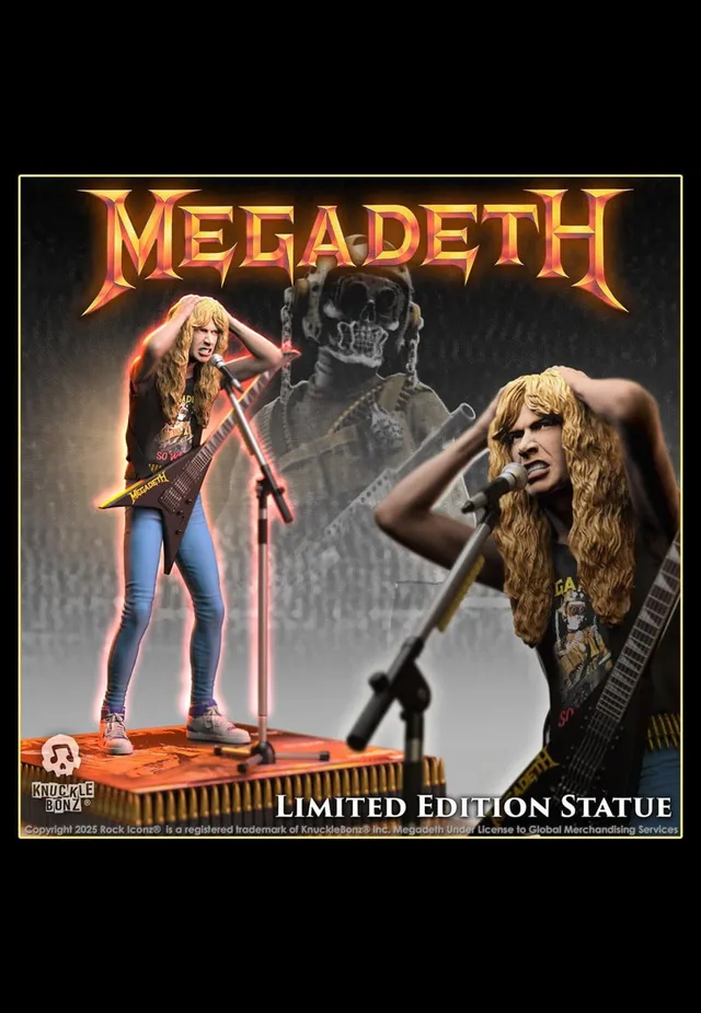 Megadeth Dave Mustaine II Rock Iconz statua limitata