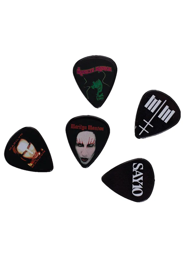 Marilyn Manson MM Set Plettri Multicolore Onesize Gothic Metal