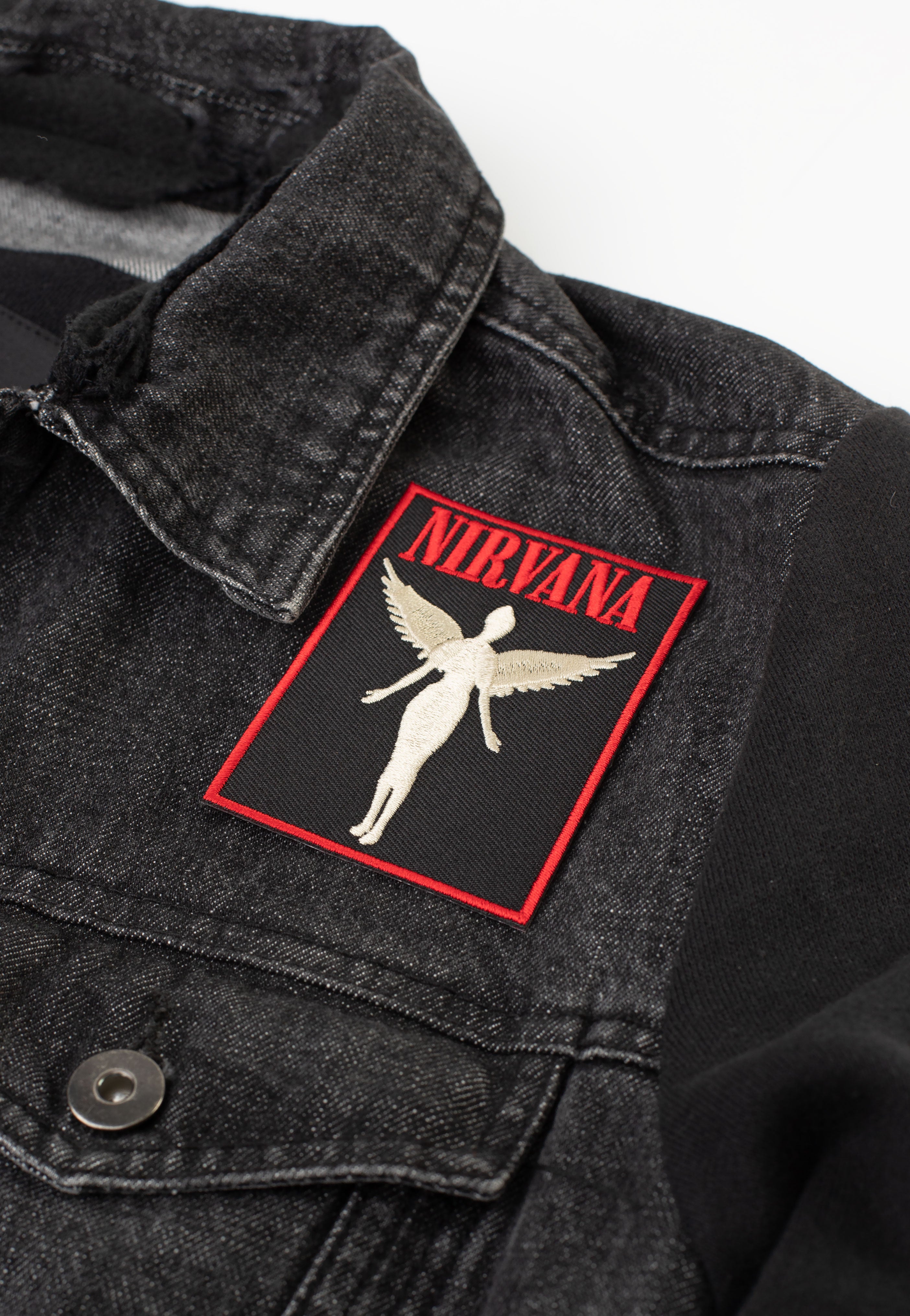 Nirvana Angelic patch nera grunge taglia unica
